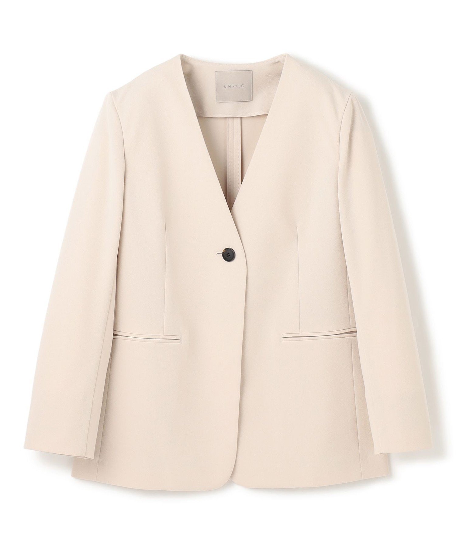 UNFILO｜【セレモニー】BEAUTY MOVE ボタン付き ノーカラージャケット