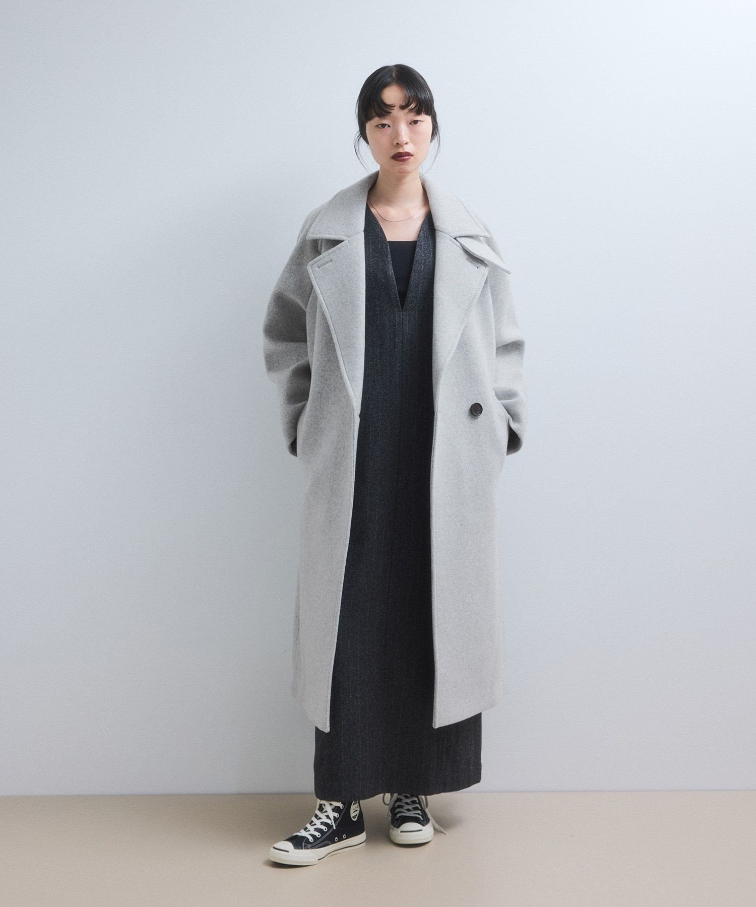 ADAM ET ROPE'｜ウールボンディングラグランロングコート | Rakuten