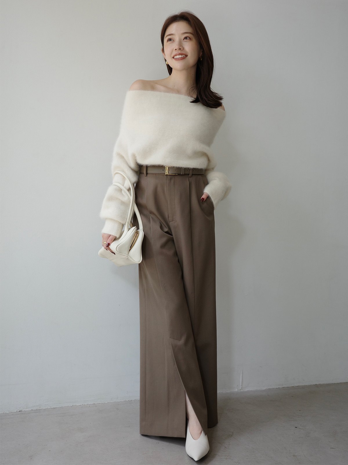 anuans｜ラクーンフォックスオフショルニットプルオーバー | Rakuten