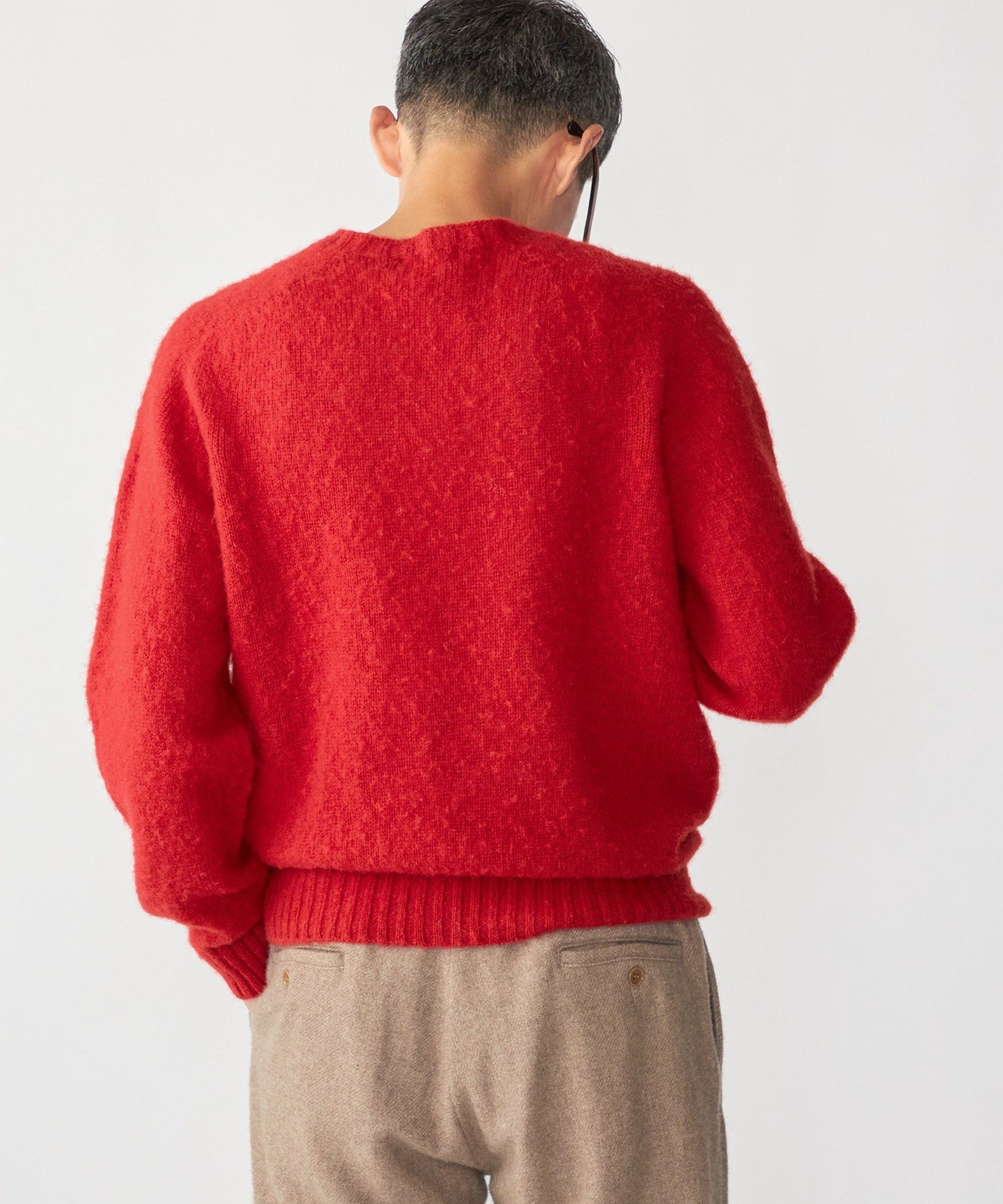 SHIPS｜【SHIPS別注】HARLEY OF SCOTLAND: ウール シャギー クルー