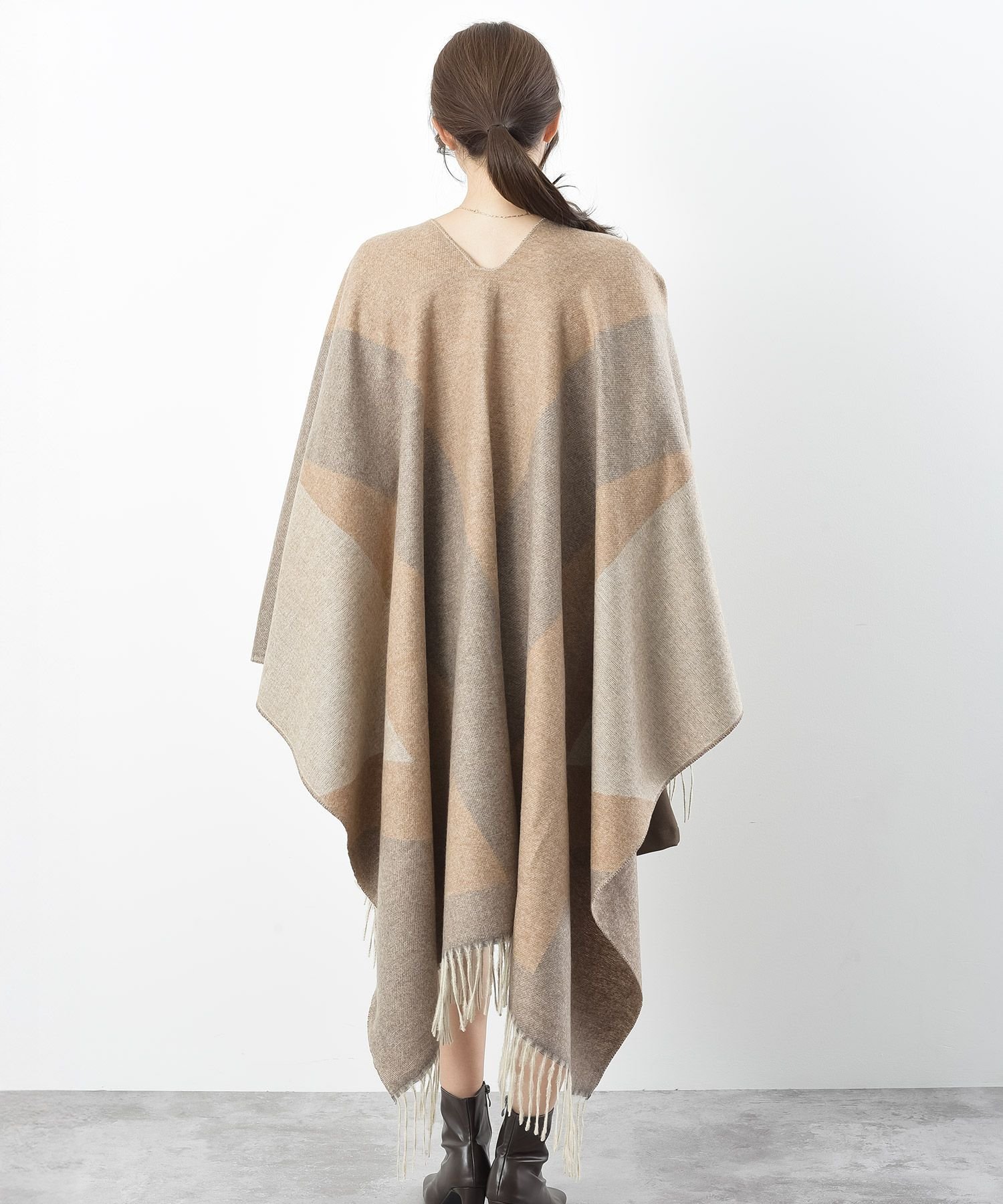 rps｜配色大判ストールポンチョ | Rakuten Fashion(楽天ファッション