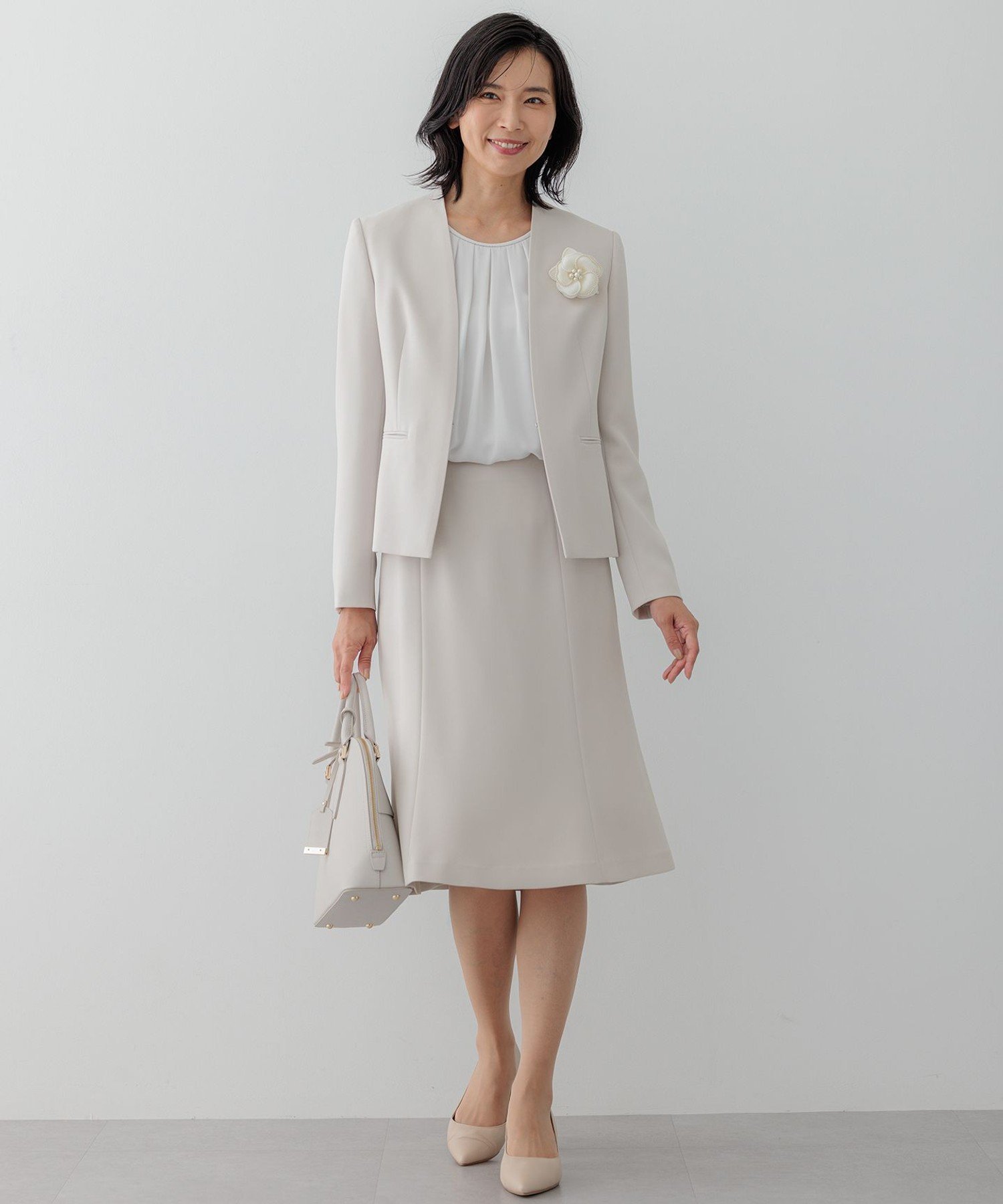 23区｜【セットアップ対応/洗える】トリアセダブルジョーゼット ノー