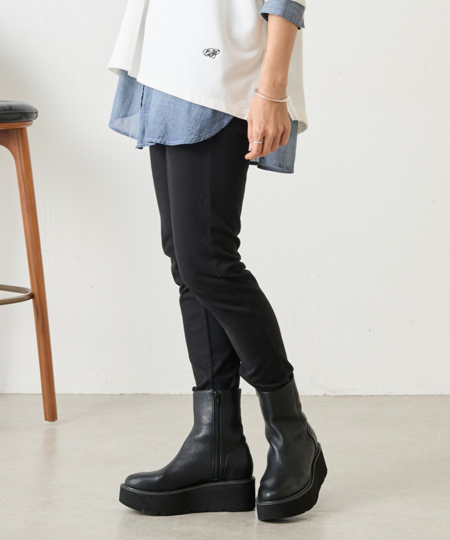 BEARDSLEY｜レザーミドルブーツ | Rakuten Fashion(楽天ファッション