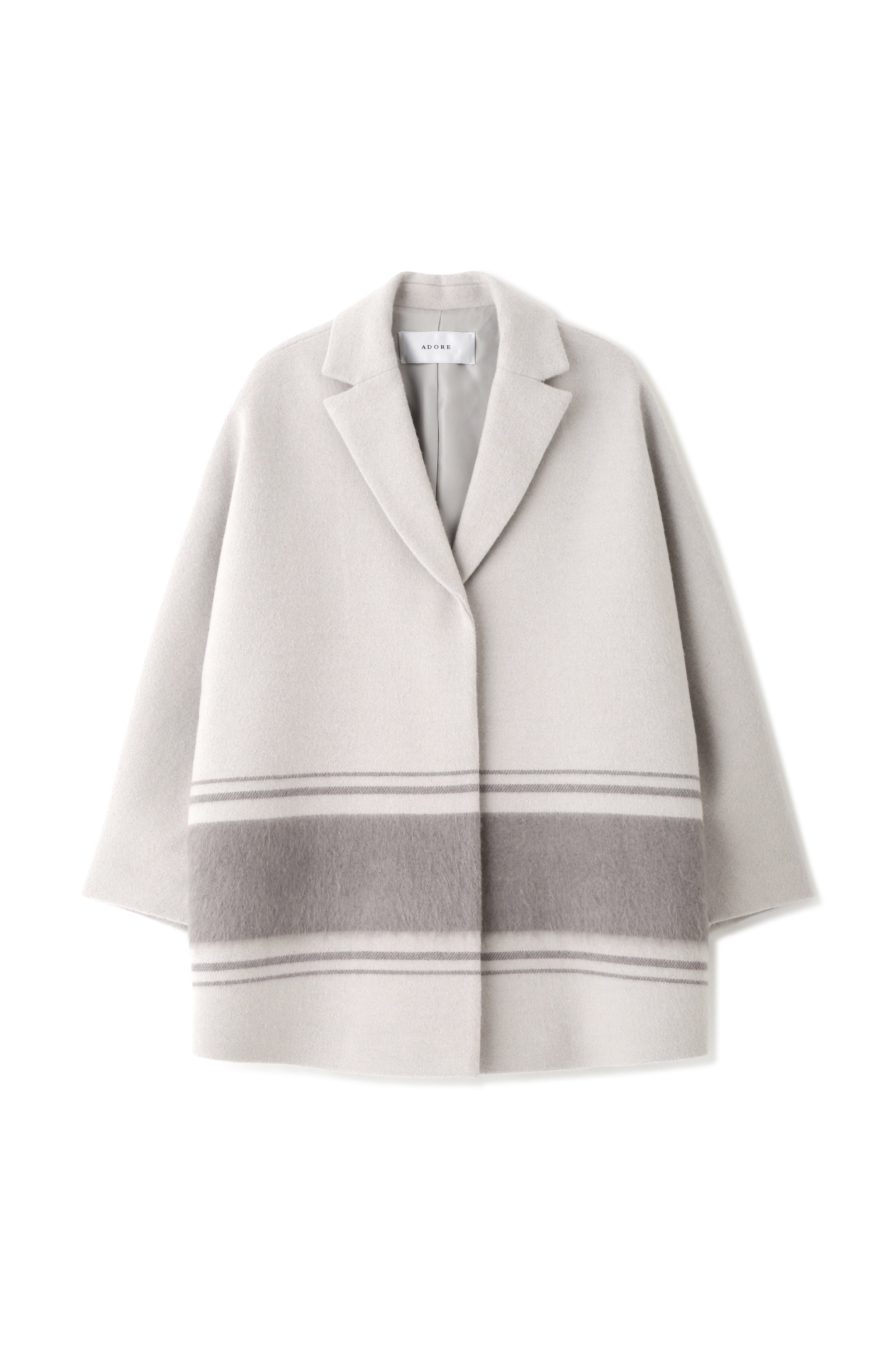 ADORE｜シャギーミックスボーダーコート | Rakuten Fashion(楽天