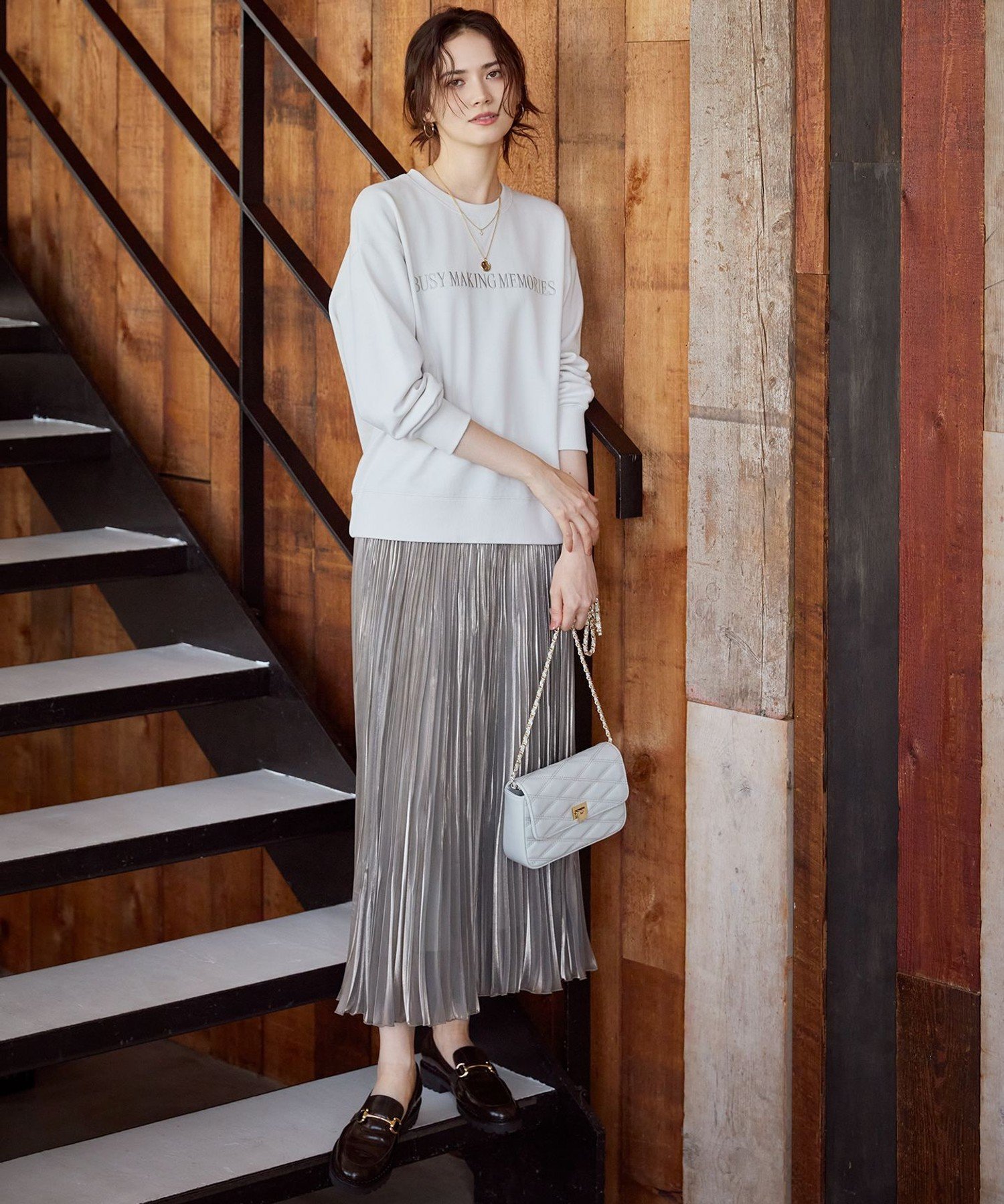 23区｜シャイニー プリーツスカート | Rakuten Fashion(楽天