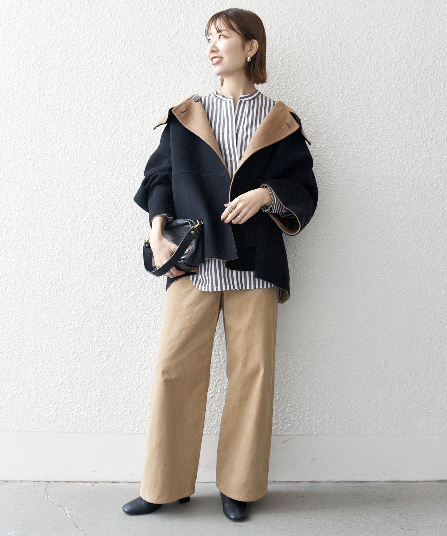 SHIPS｜【WEB限定】SHIPS any: リバー スタンドカラー ポンチョ