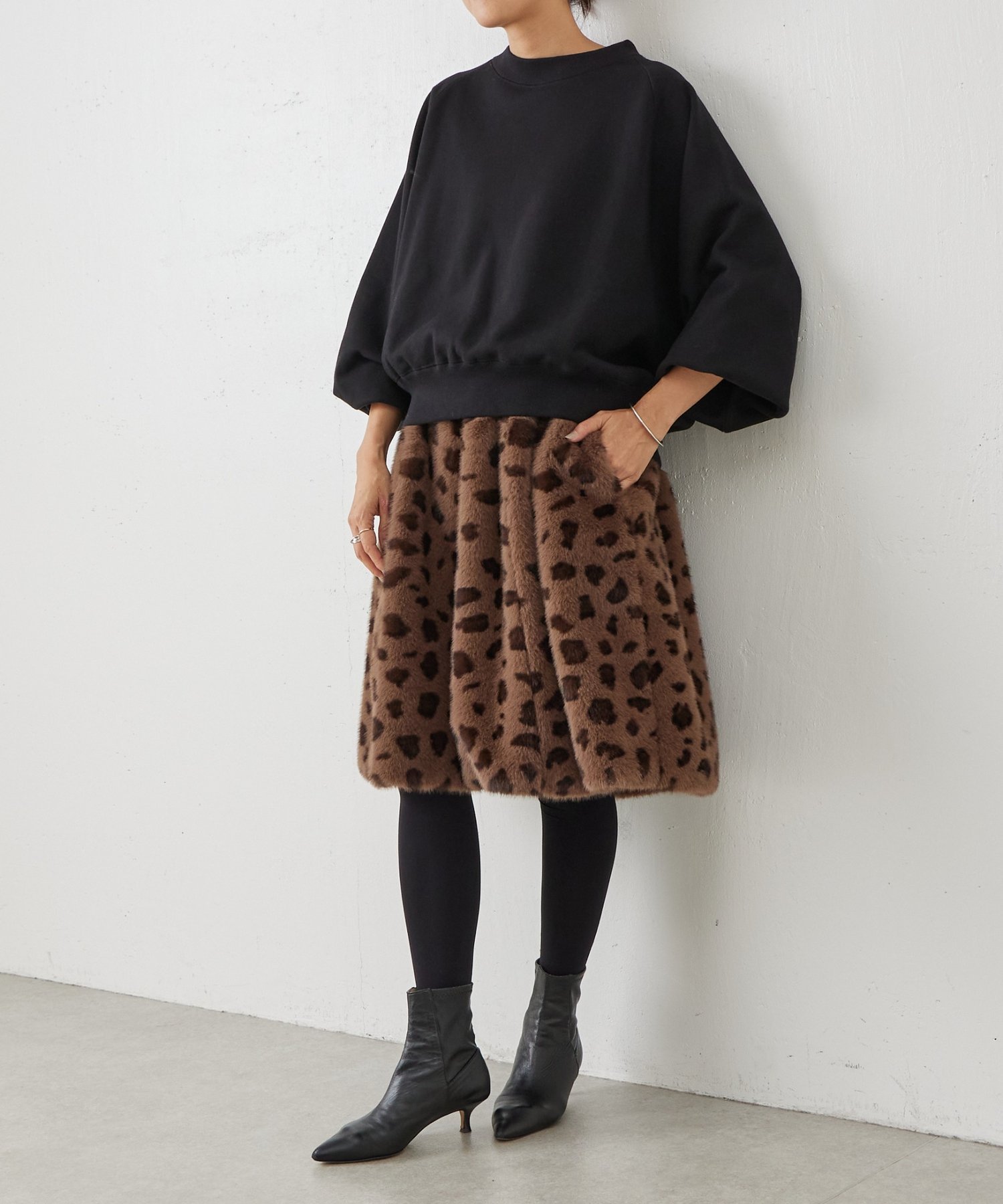 BEARDSLEY｜《15 quinze》レオパードファースカート | Rakuten Fashion
