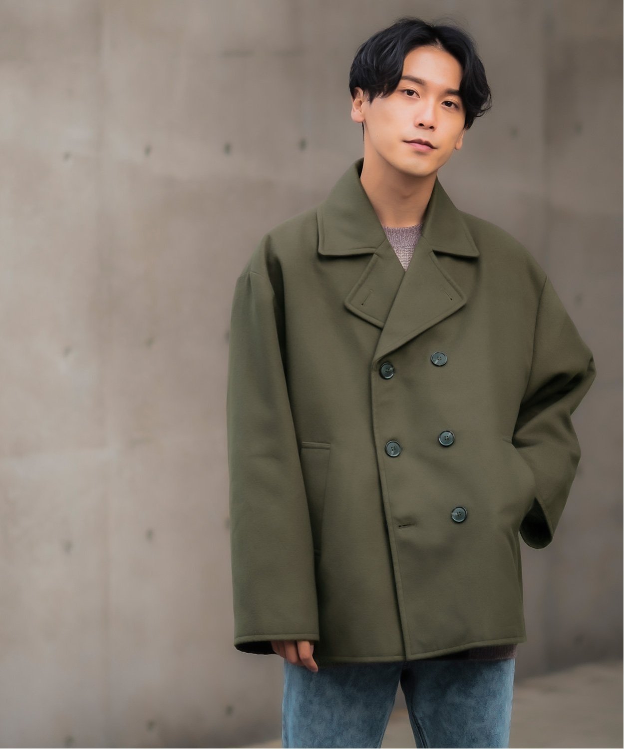 improves｜オーバーサイズ メルトン ピーコート | Rakuten Fashion