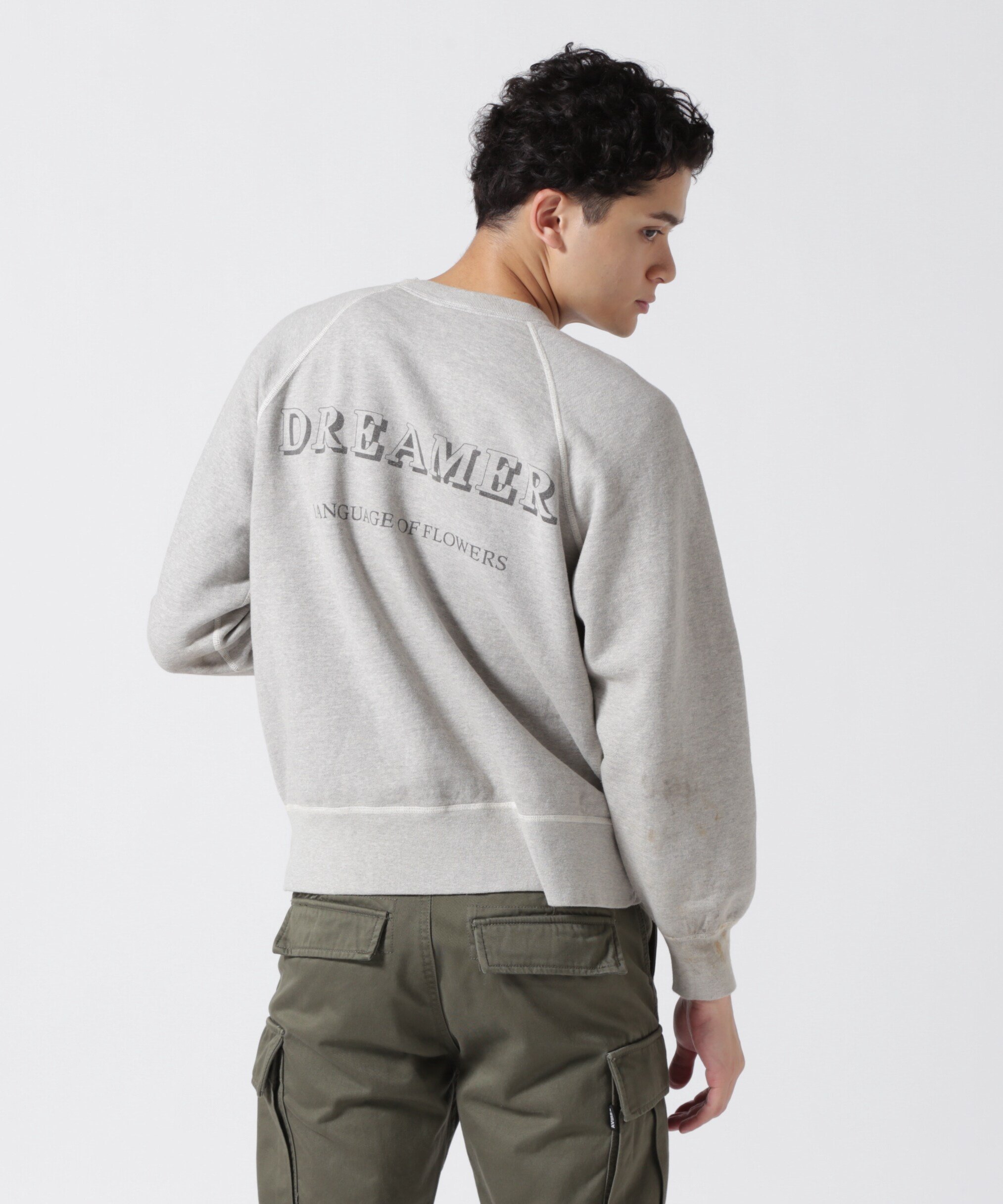 ROYAL FLASH｜SAINT MICHAEL/セントマイケル/CREW SWEAT/FLOWER/GRAY