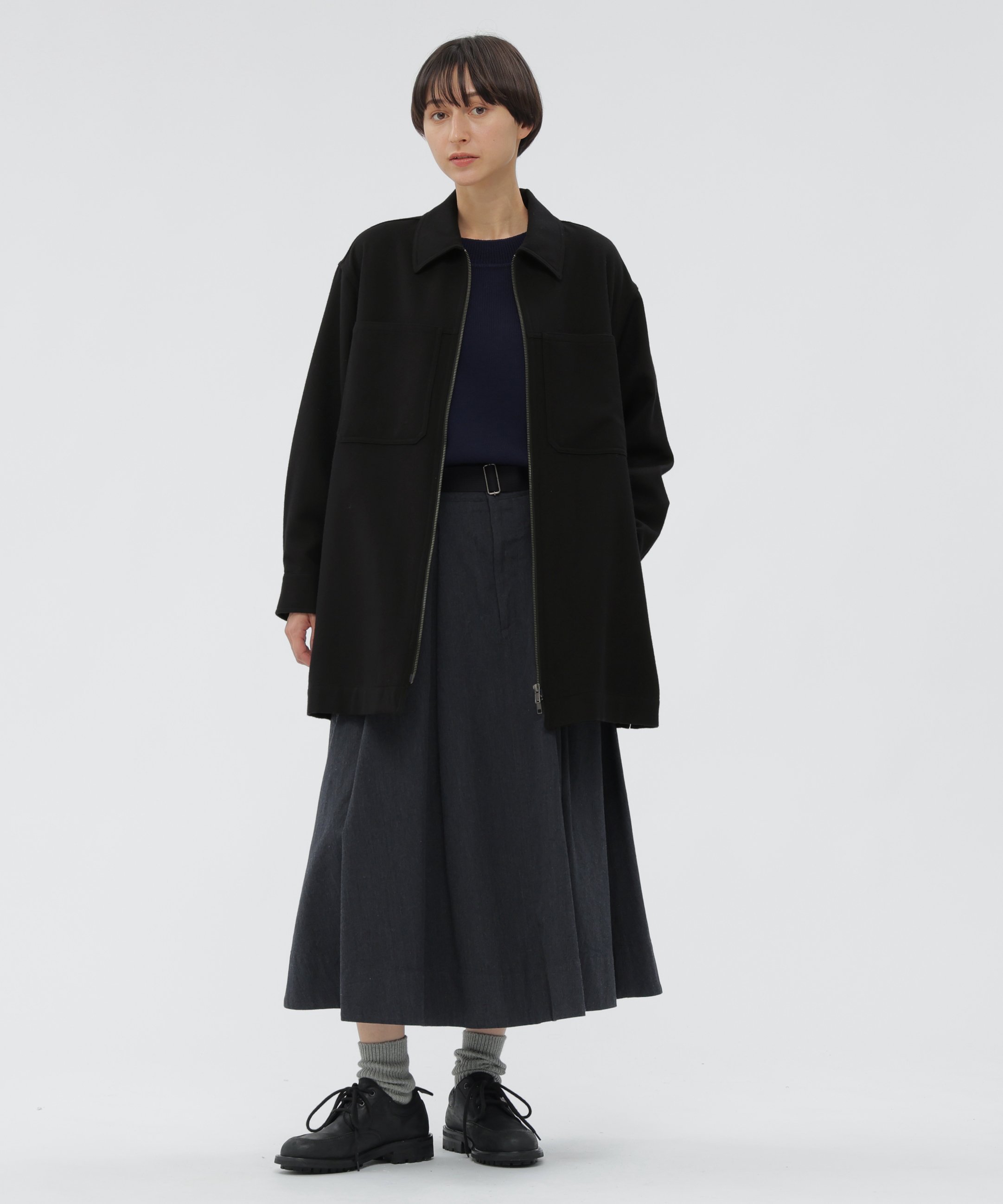 MARGARET HOWELL｜FELTED WOOL SHIRTING BLOUSON | Rakuten Fashion