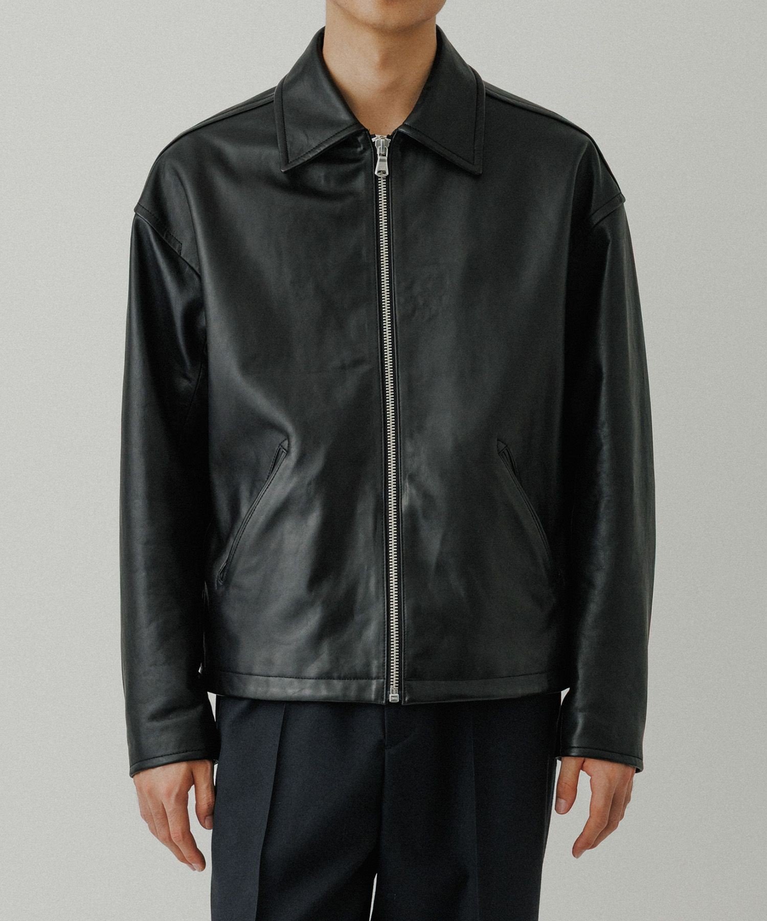 ADAM ET ROPE'｜ラムレザー ジップアップ ブルゾン | Rakuten Fashion