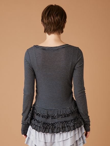 FURFUR｜裾フリルジャージートップス | Rakuten Fashion(楽天