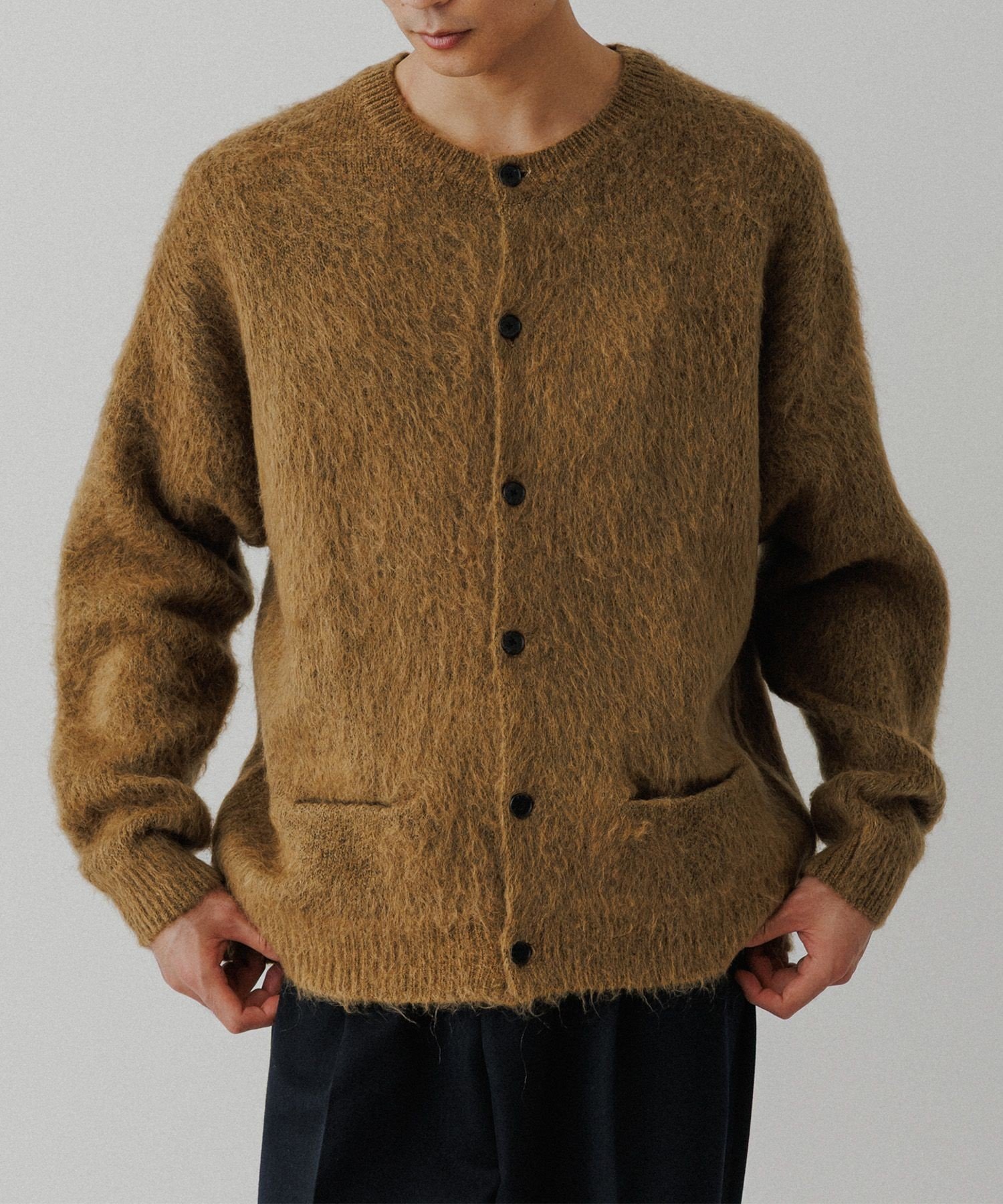 ADAM ET ROPE'｜モヘアミックス オーバーサイズ クルーネック