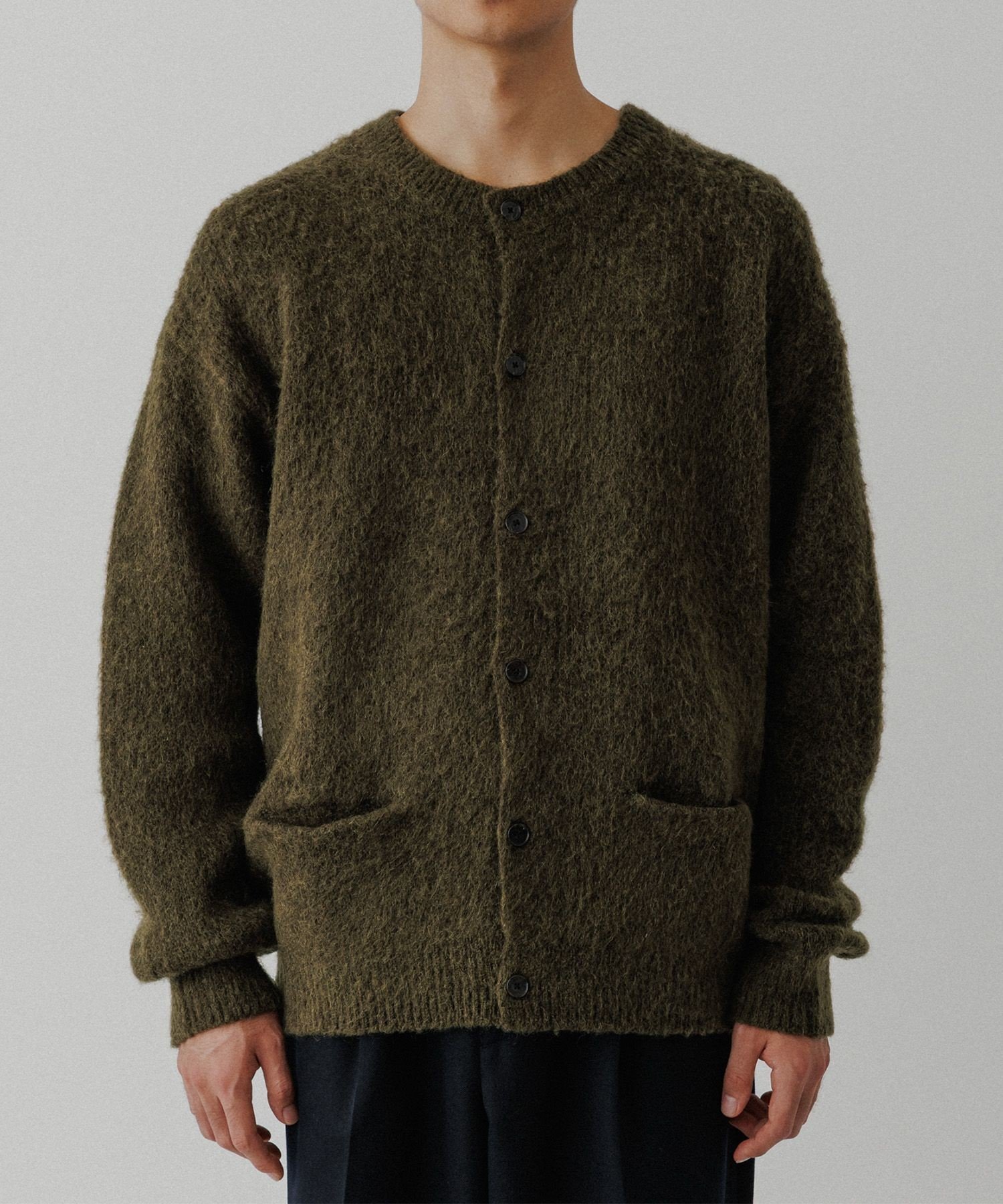 ADAM ET ROPE'｜モヘアミックス オーバーサイズ クルーネック