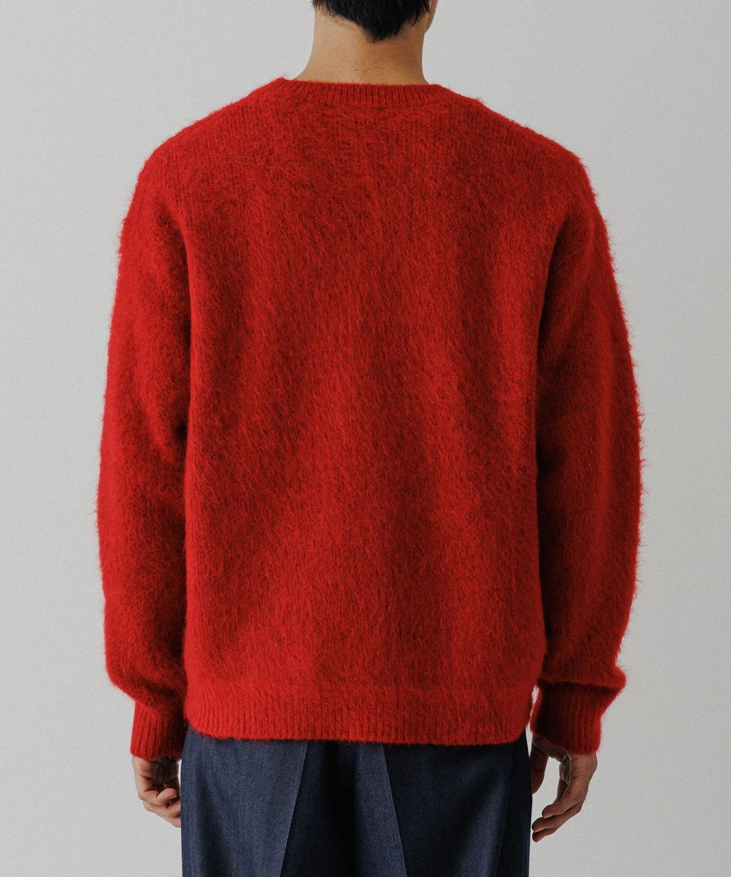 ADAM ET ROPE'｜モヘアミックス オーバーサイズ Vネックニット