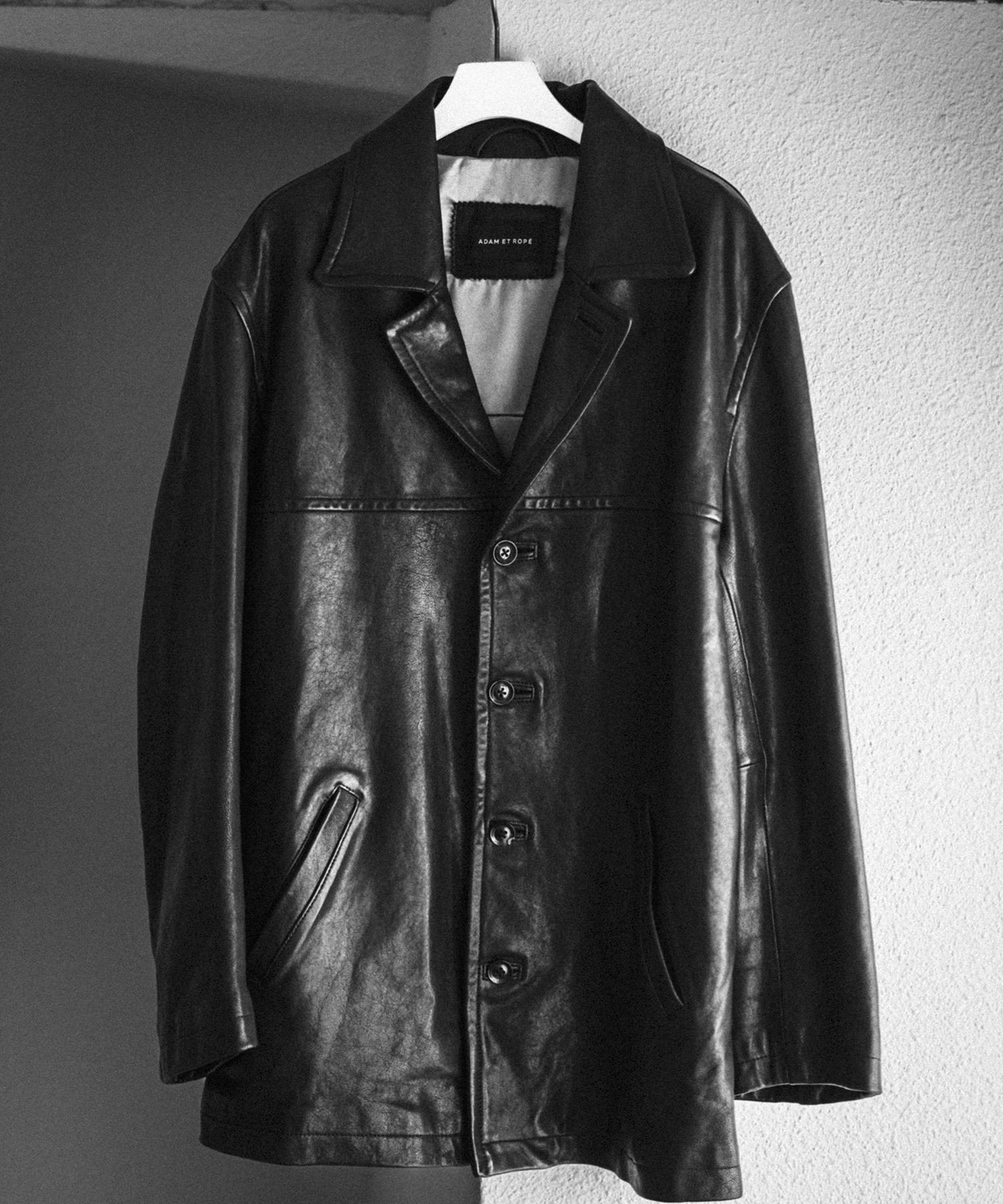 ADAM ET ROPE'｜ウォッシュド ラムレザー カーコート | Rakuten