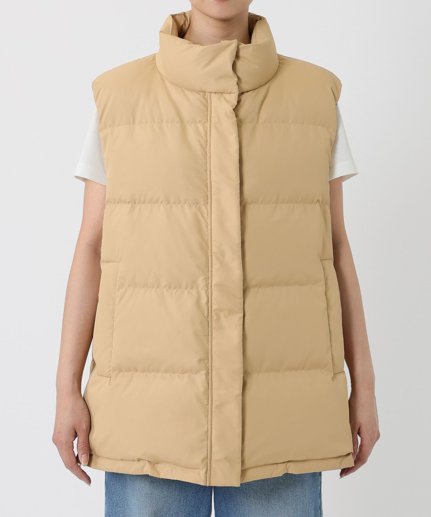 ロンハーマン　ベージュ ダウンベスト　xs Ron Herman ロンハーマン ダウンベスト ベージュ S 根岸由香里 - メルカリ