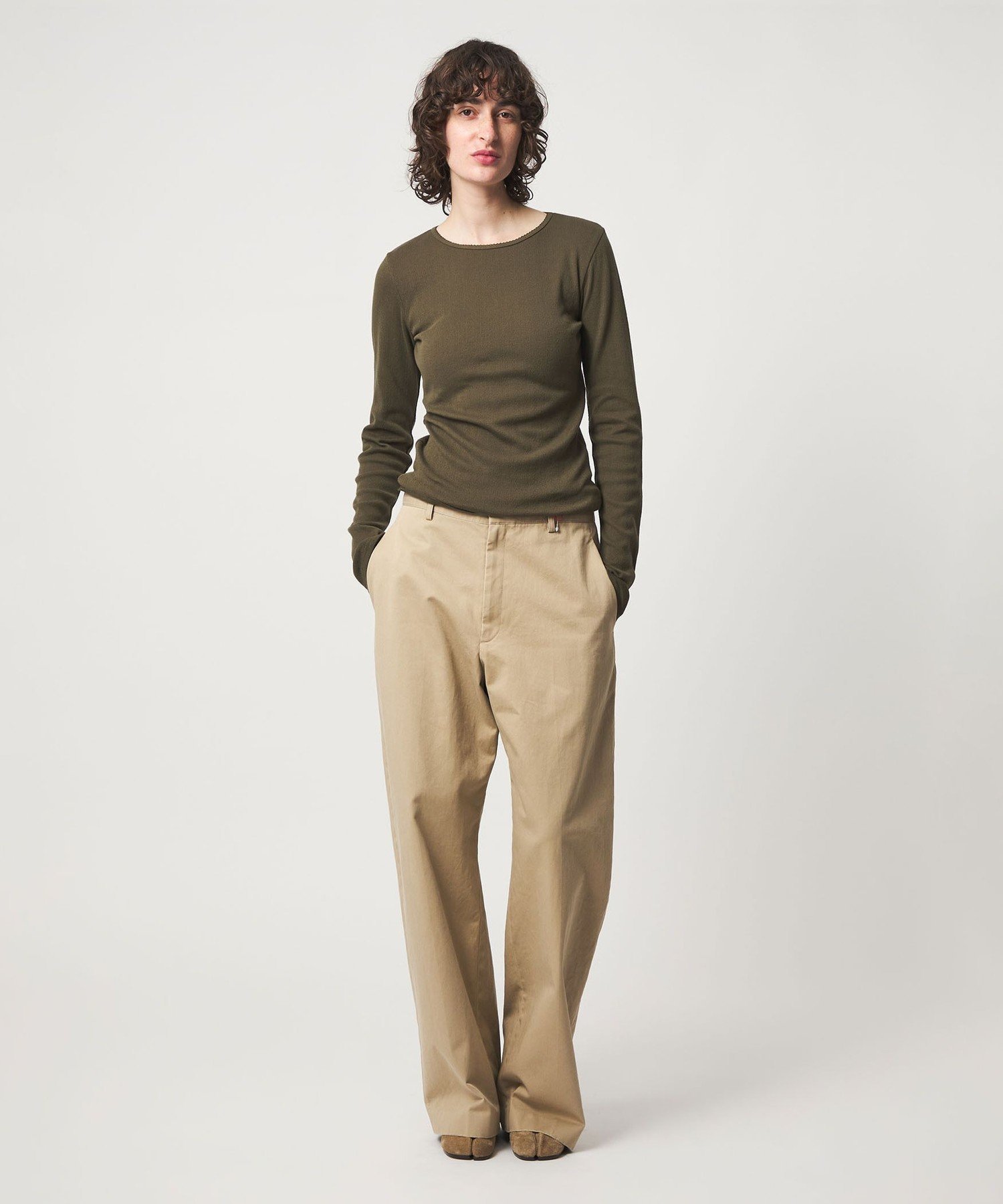 【限定価格】＜6(ROKU)＞コットン チノ パンツ 6(ROKU)＞コットン チノ パンツ