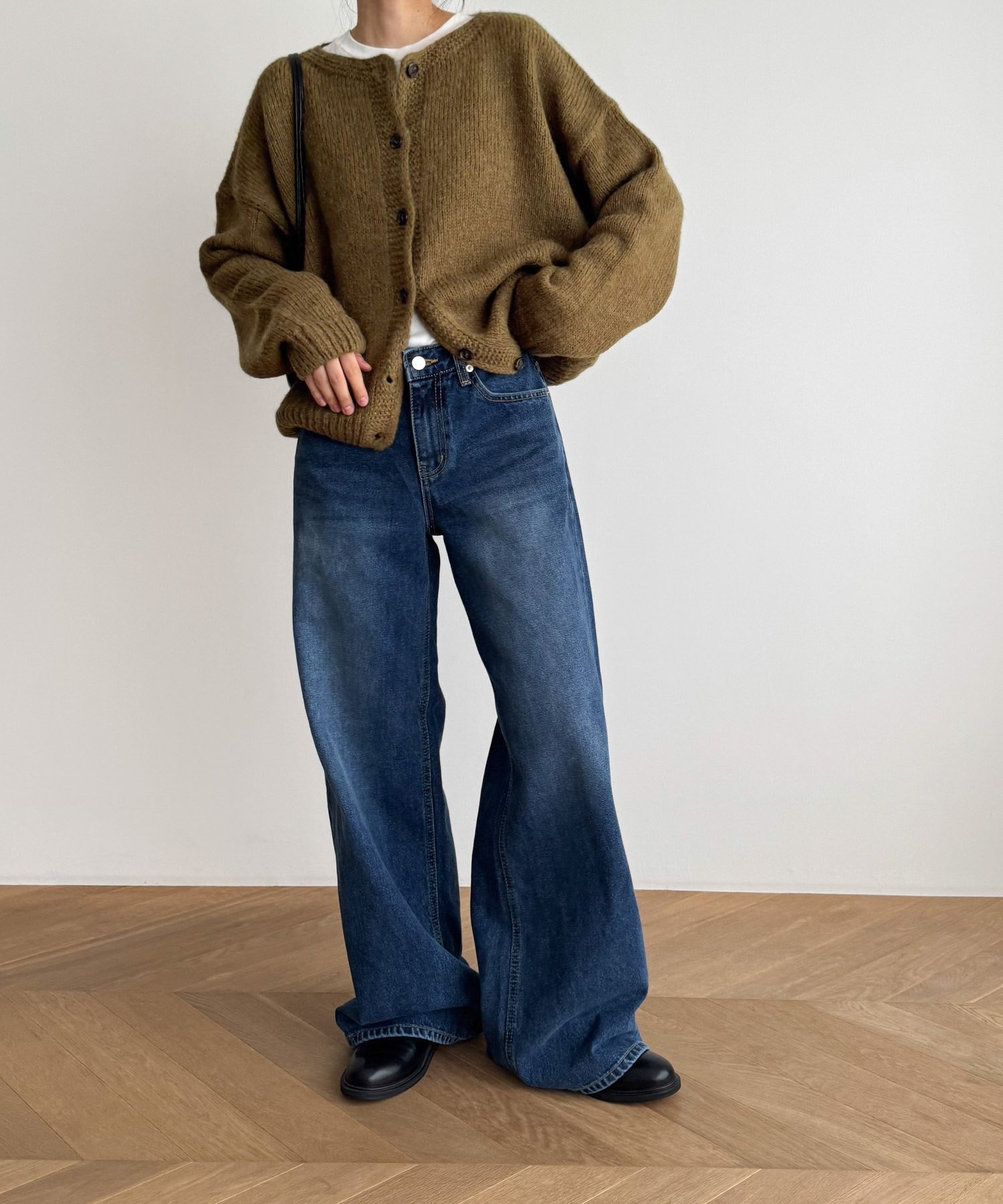 CANAL JEAN｜El mar アルパカ混クルーネックカーディガン | Rakuten