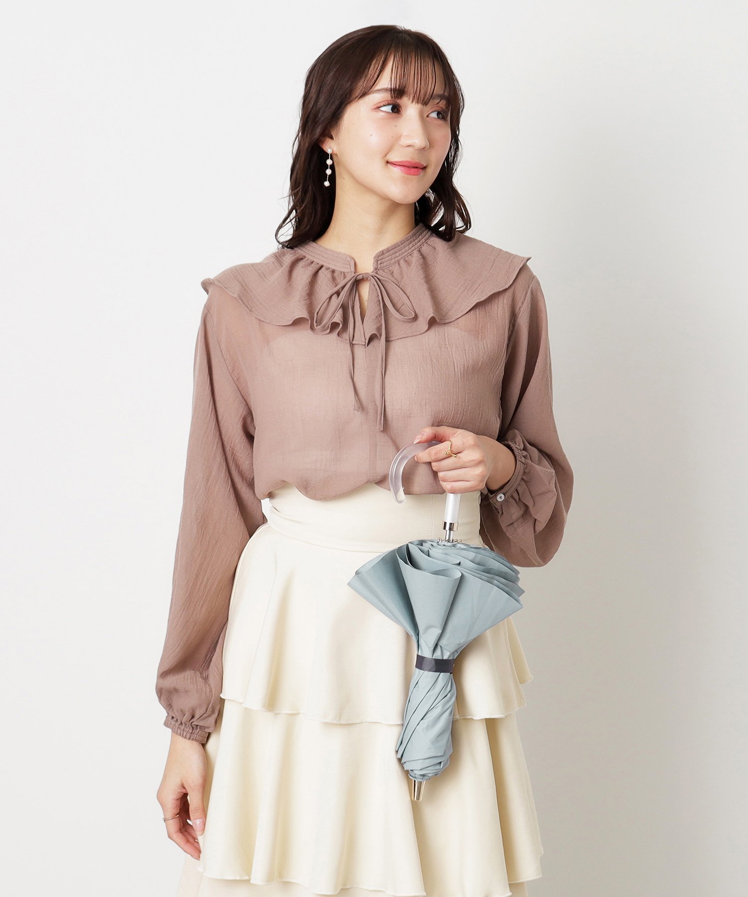 MOONBAT｜LANVIN en Bleu(ランバン オン ブルー)ラッフルフリル 日傘