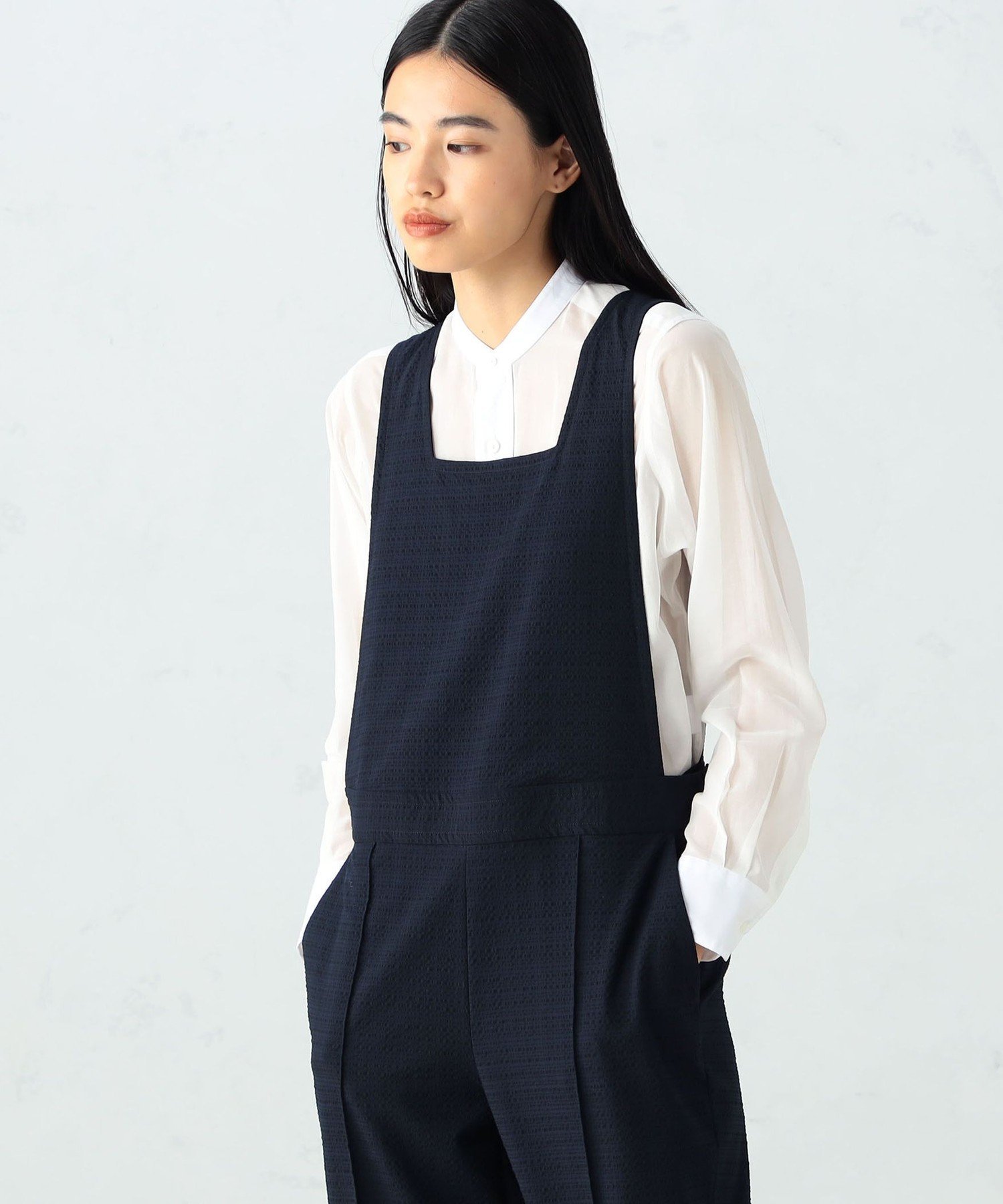 TOMORROWLAND｜シアサッカー カバードサロペット | Rakuten Fashion