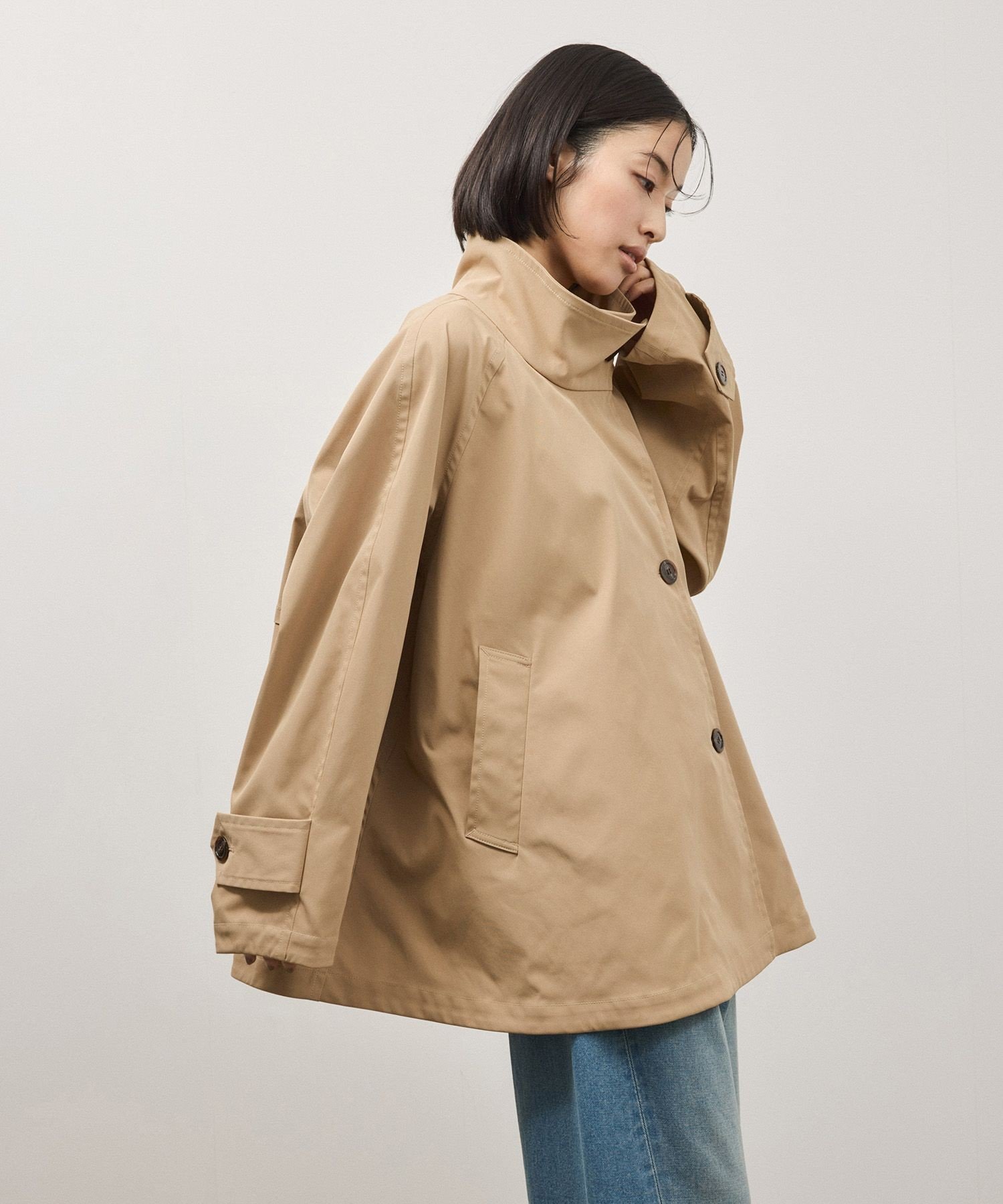 ADAM ET ROPE'｜フレアーミドルトレンチコート | Rakuten Fashion(楽天