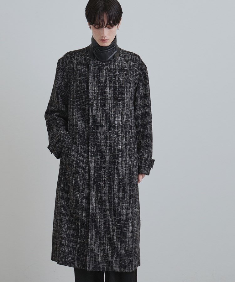 tk.TAKEO KIKUCHI｜ツイードダブルオーバーコート | Rakuten Fashion