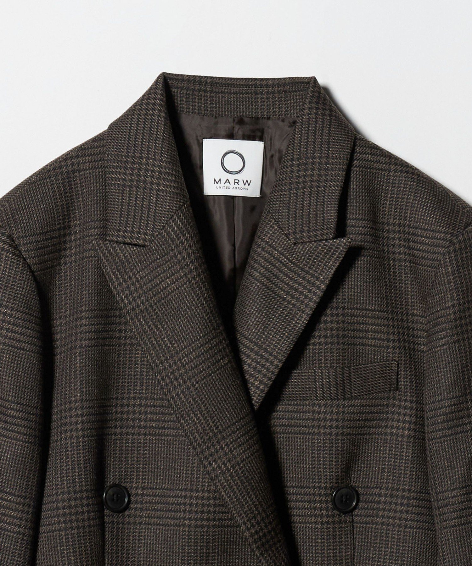 MARW ユナイテッドアローズ オーバー ダブル ジャケット 36 ダークグレー MARW ユナイテッドアローズ オーバー ダブル ジャケット 36