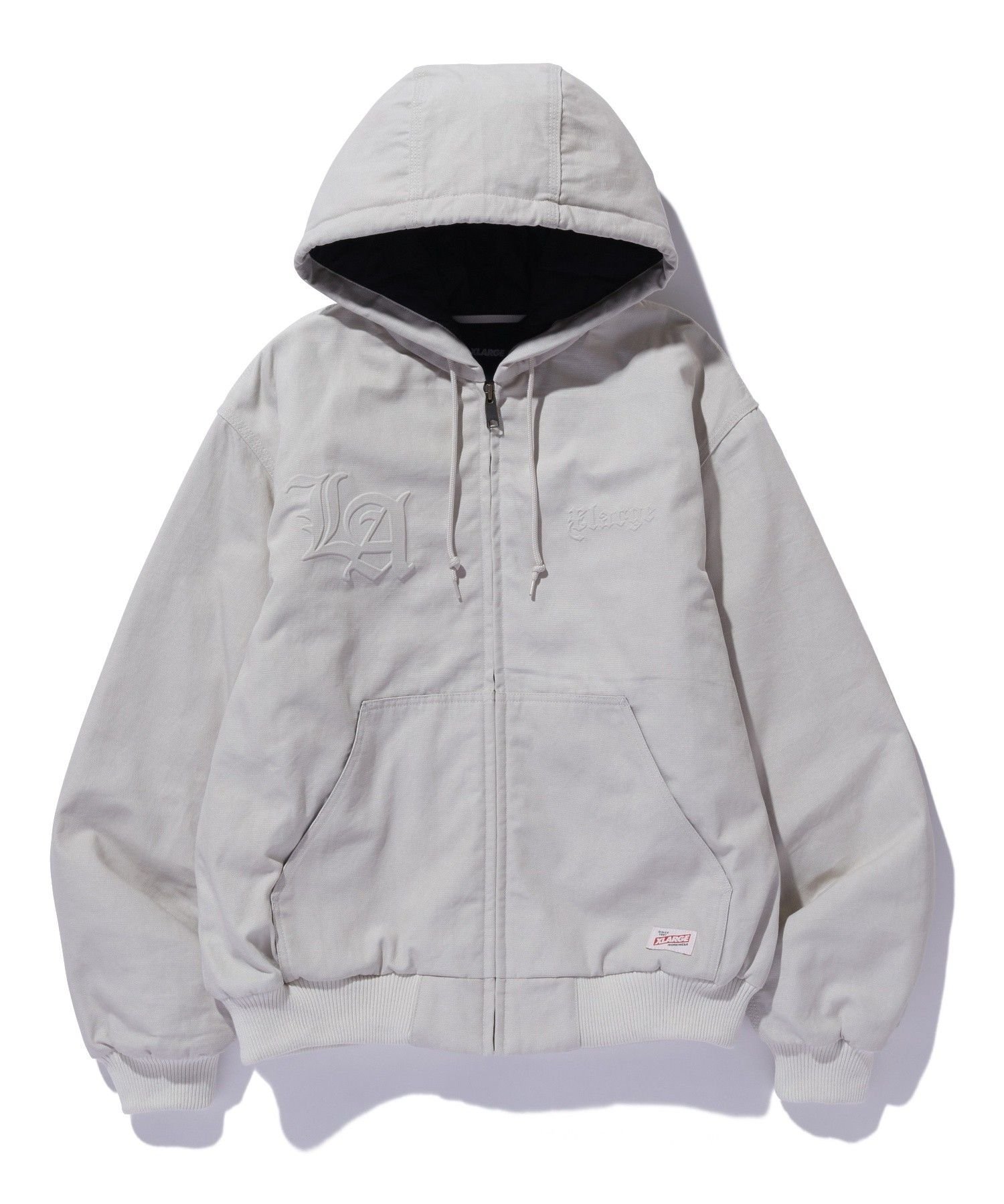 XLARGE｜EMBOSSED OLD ENGLISH HOODED WORK JACKET | Rakuten Fashion