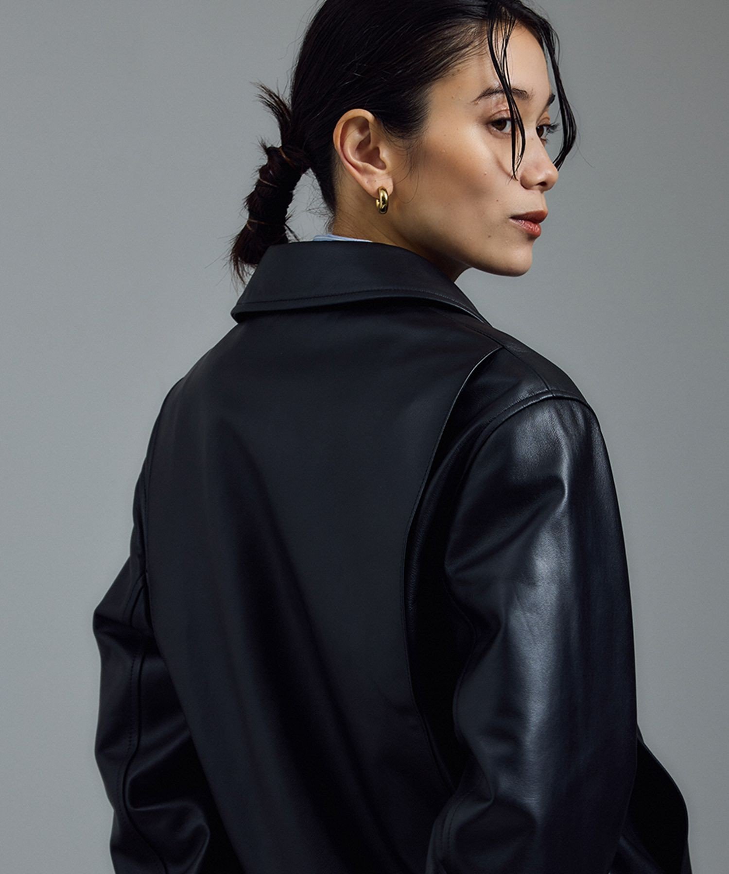 SALON adam et rope'｜ラムレザージップブルゾン | Rakuten Fashion