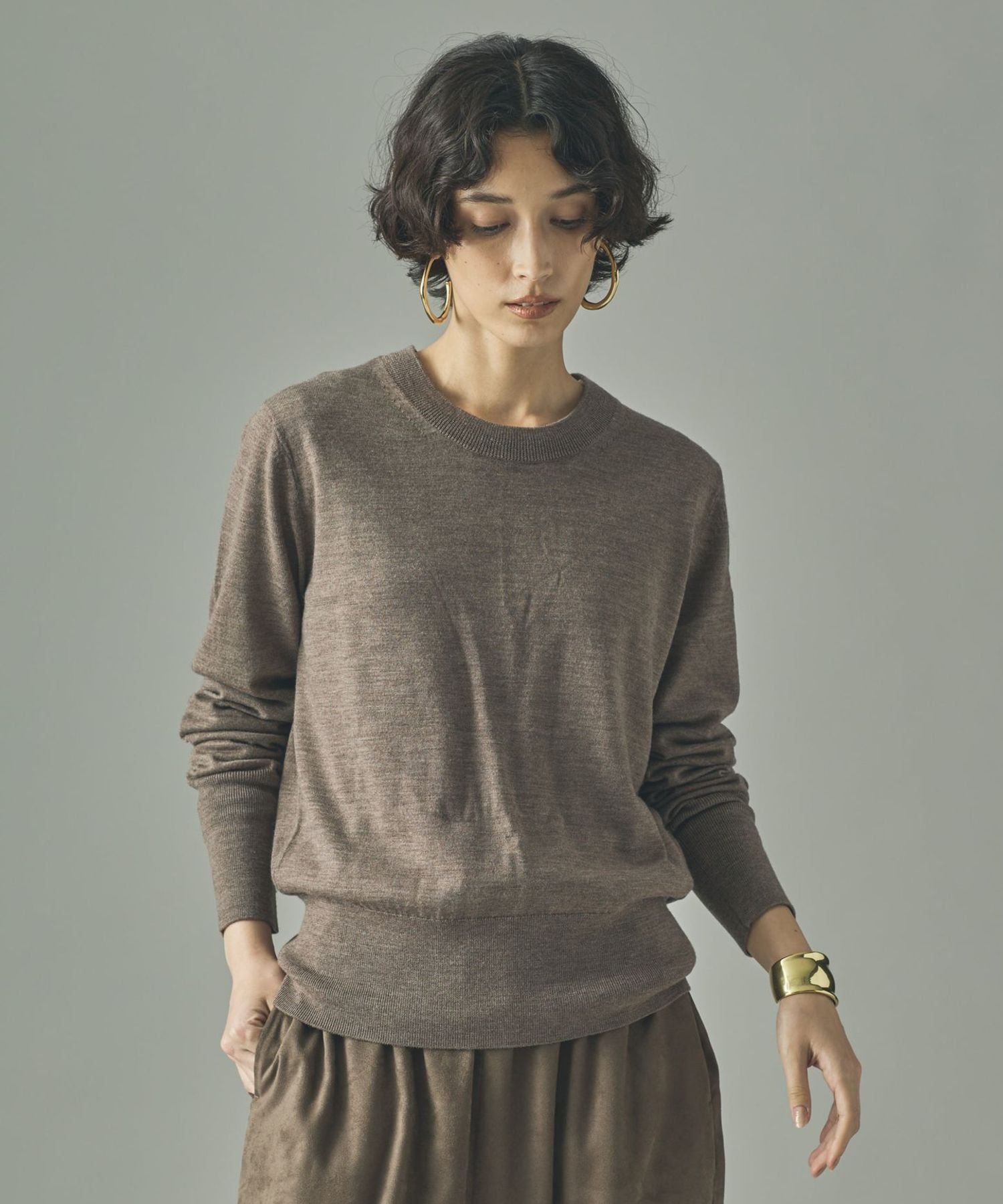 Curensology｜ファインウールクルーニットプルオーバー | Rakuten