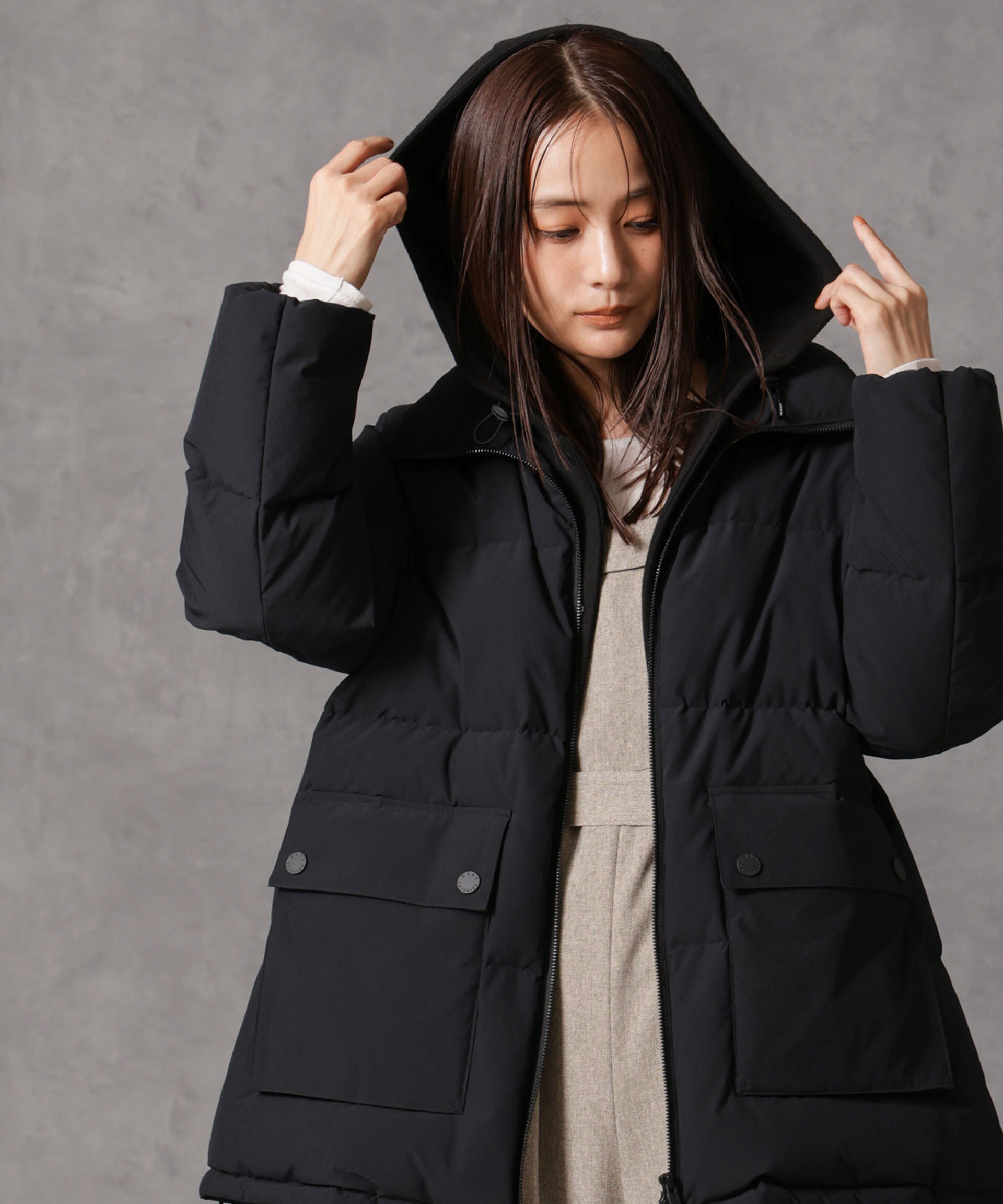 NANO universe｜「西川ダウン(R)」2WAY異素材フードダウン | Rakuten