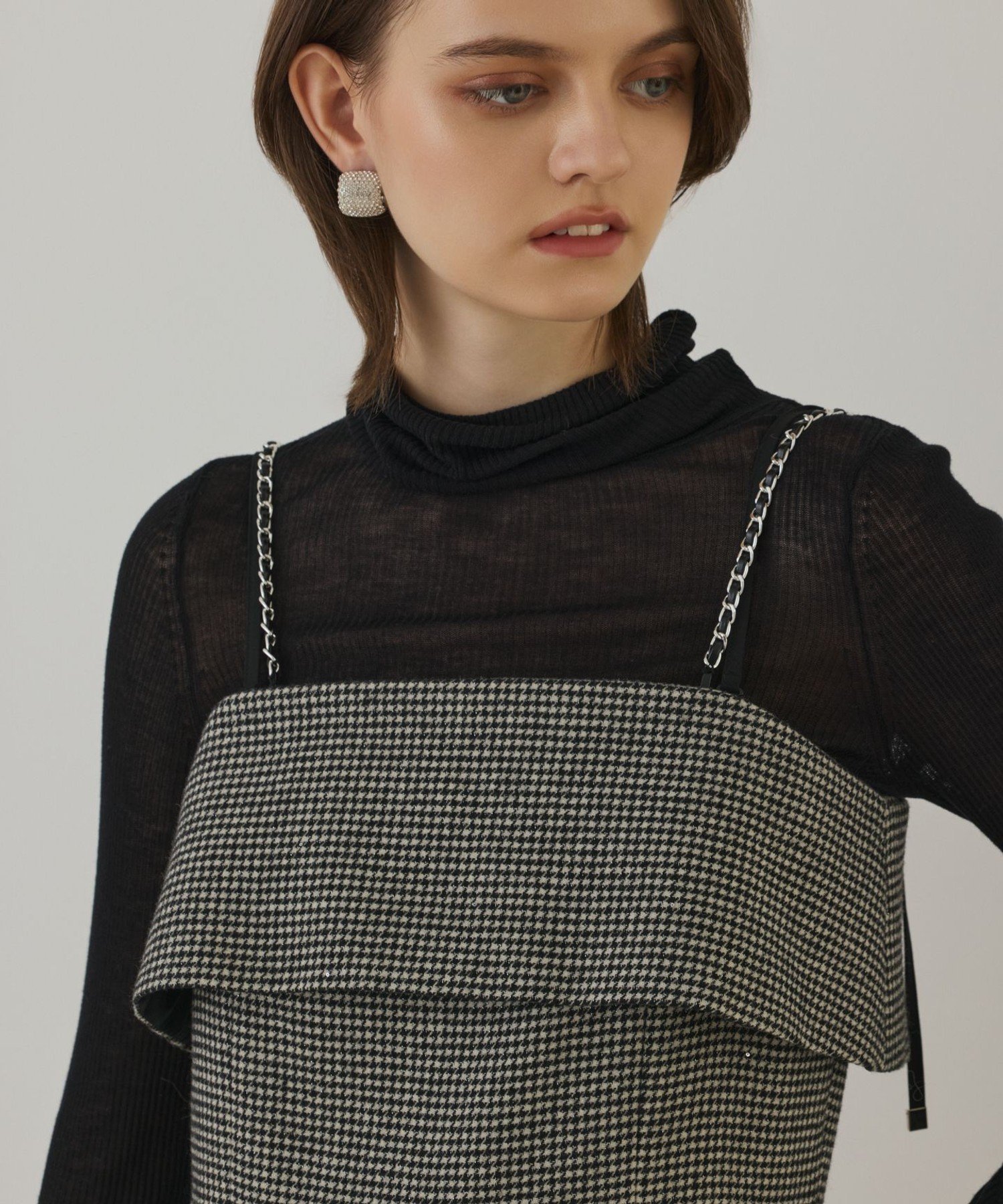 GRACE CONTINENTAL｜チドリツイードサロペット | Rakuten Fashion(楽天