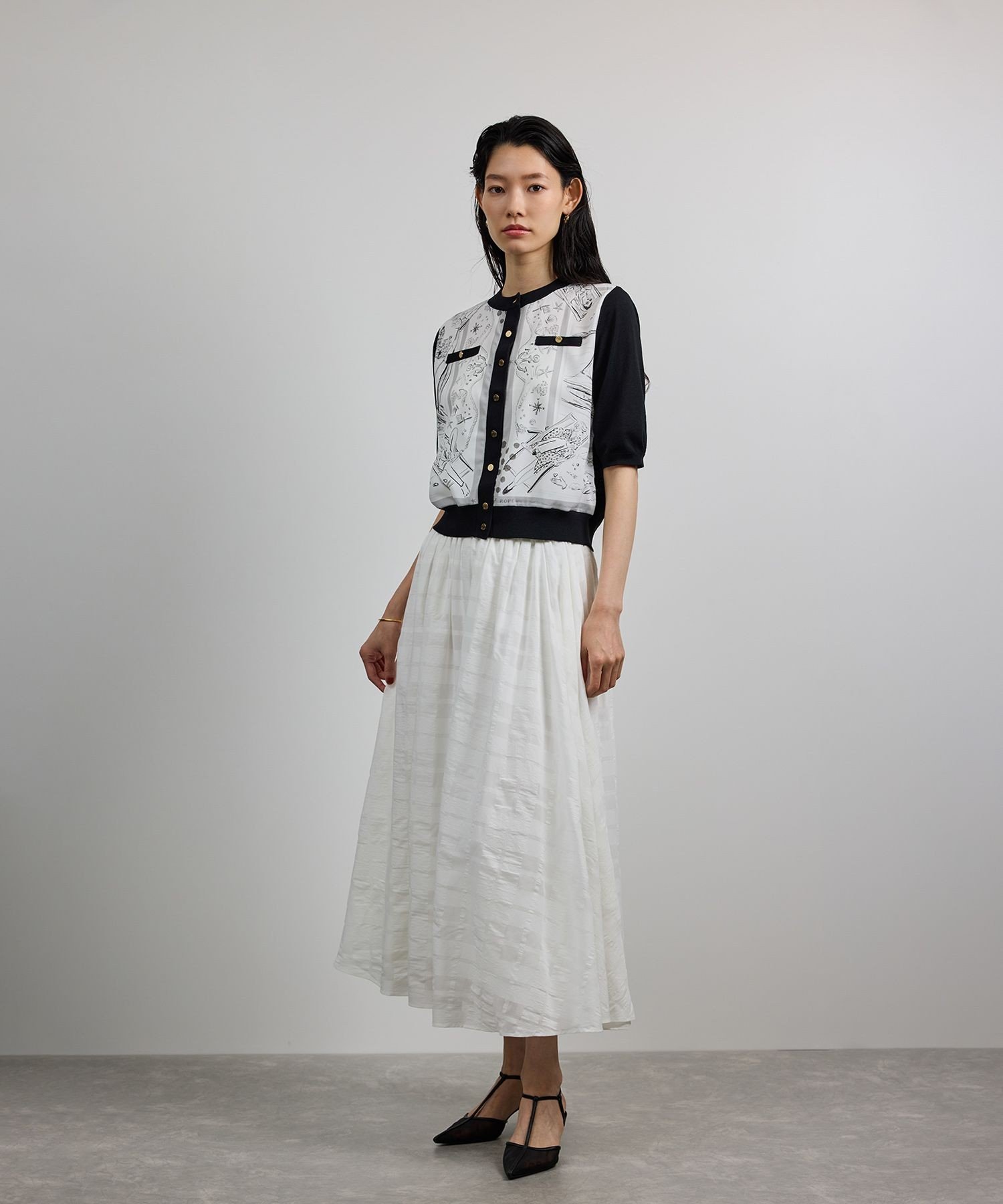 ROPE'｜【洗える】【YUKO SAEKI for ROPE'・コラボ】スカーフ柄