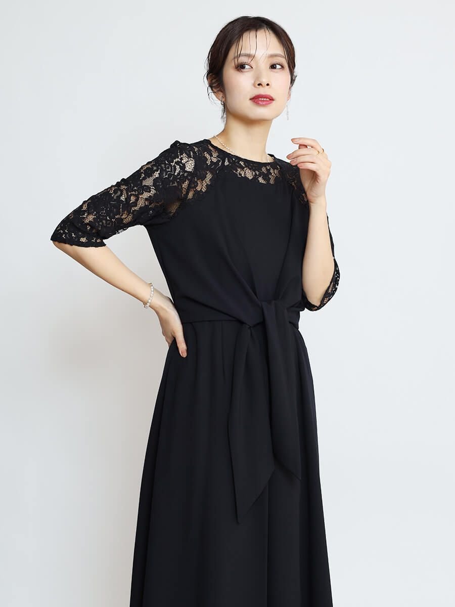 Vin｜ノットデザインレースパンツスーツ(Dark Navy) | Rakuten Fashion