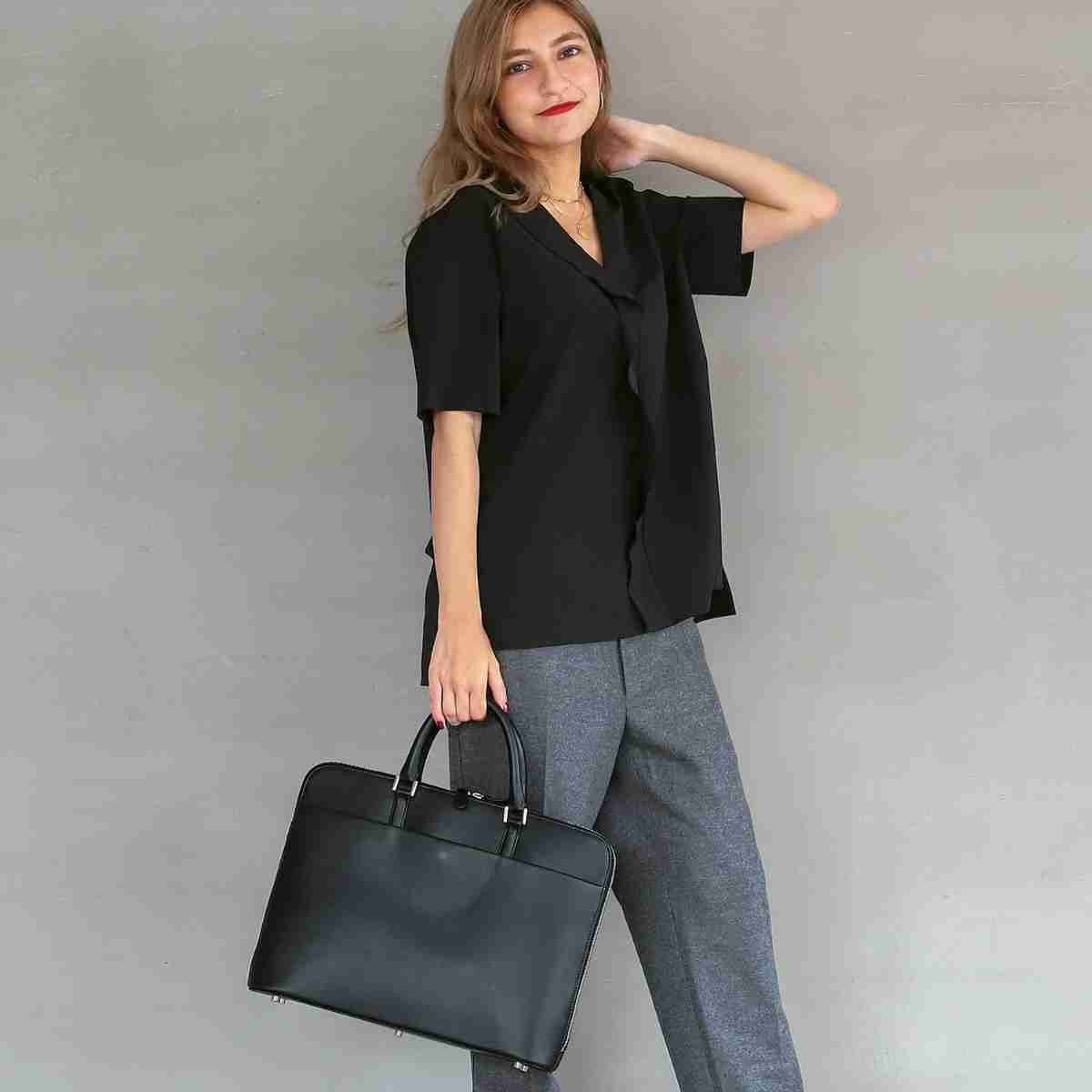 BLUE SINCERE｜本革 ビジネスバッグ 軽量 自立 14型PC可 撥水 メンズ