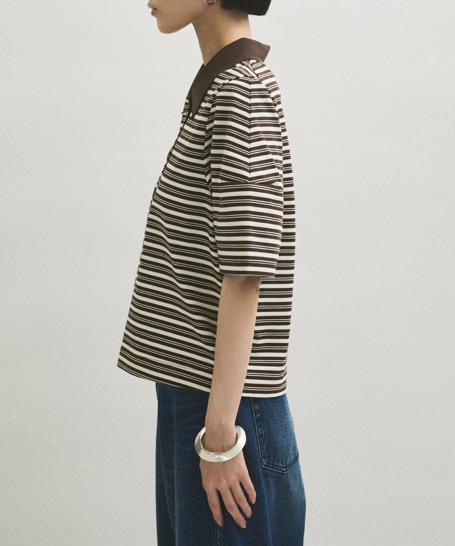 ADAM ET ROPE'｜コクーンスリーブポロシャツ | Rakuten Fashion(楽天