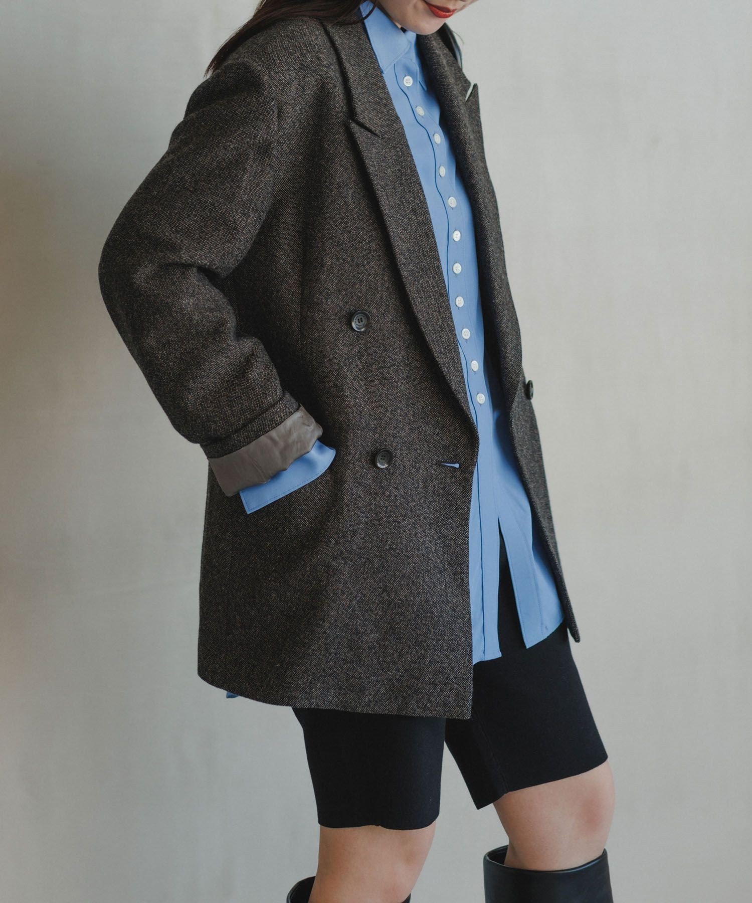 ADAM ET ROPE'｜ウールネップテーラードジャケット | Rakuten Fashion