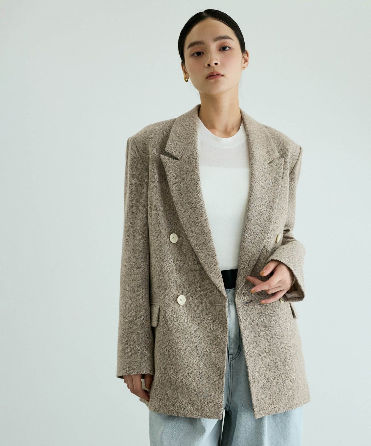 ADAM ET ROPE'｜ウールネップテーラードジャケット | Rakuten Fashion