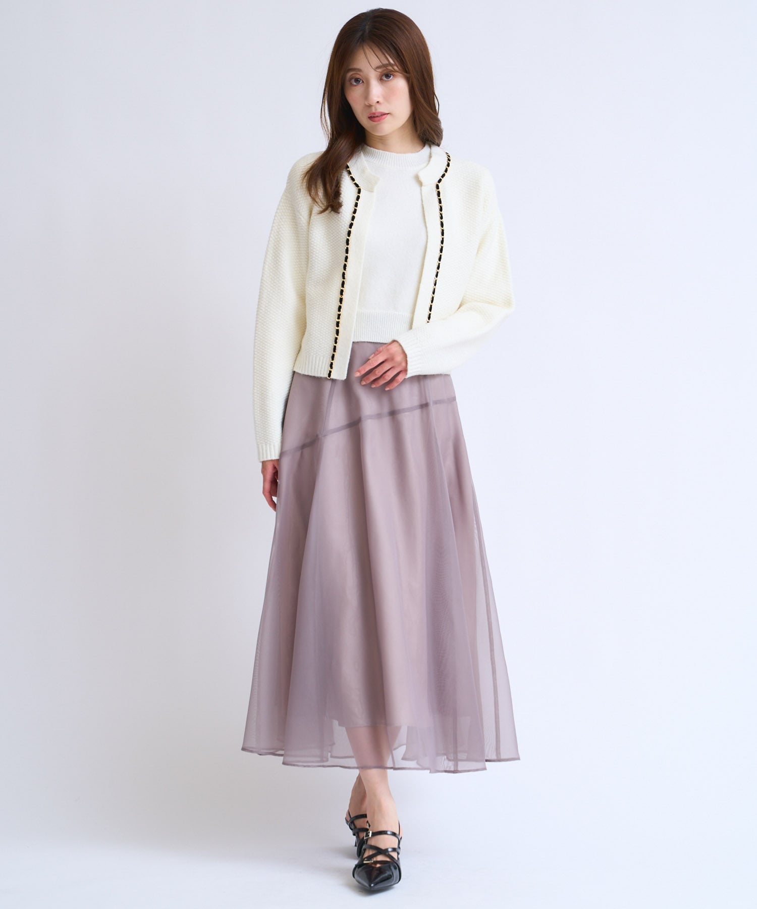 NOELA｜【販路限定カラーあり】チェーンブレードニットアンサンブル