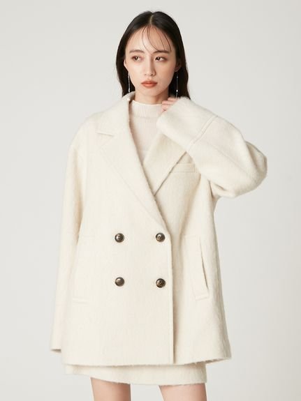 FRAY I.D｜オーバーサイズウールシャギージャコット | Rakuten Fashion