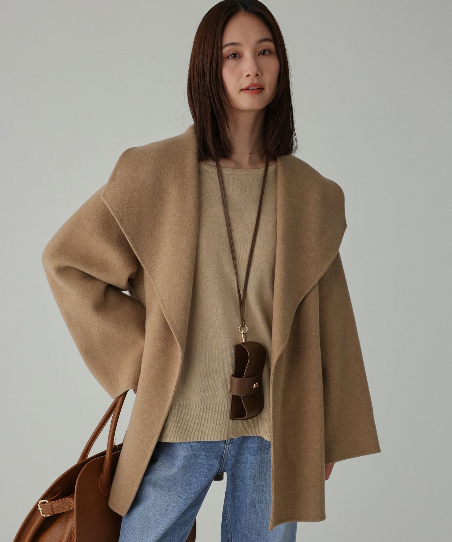 BABYLONE｜ベルト付きリバーショートコート | Rakuten Fashion(楽天