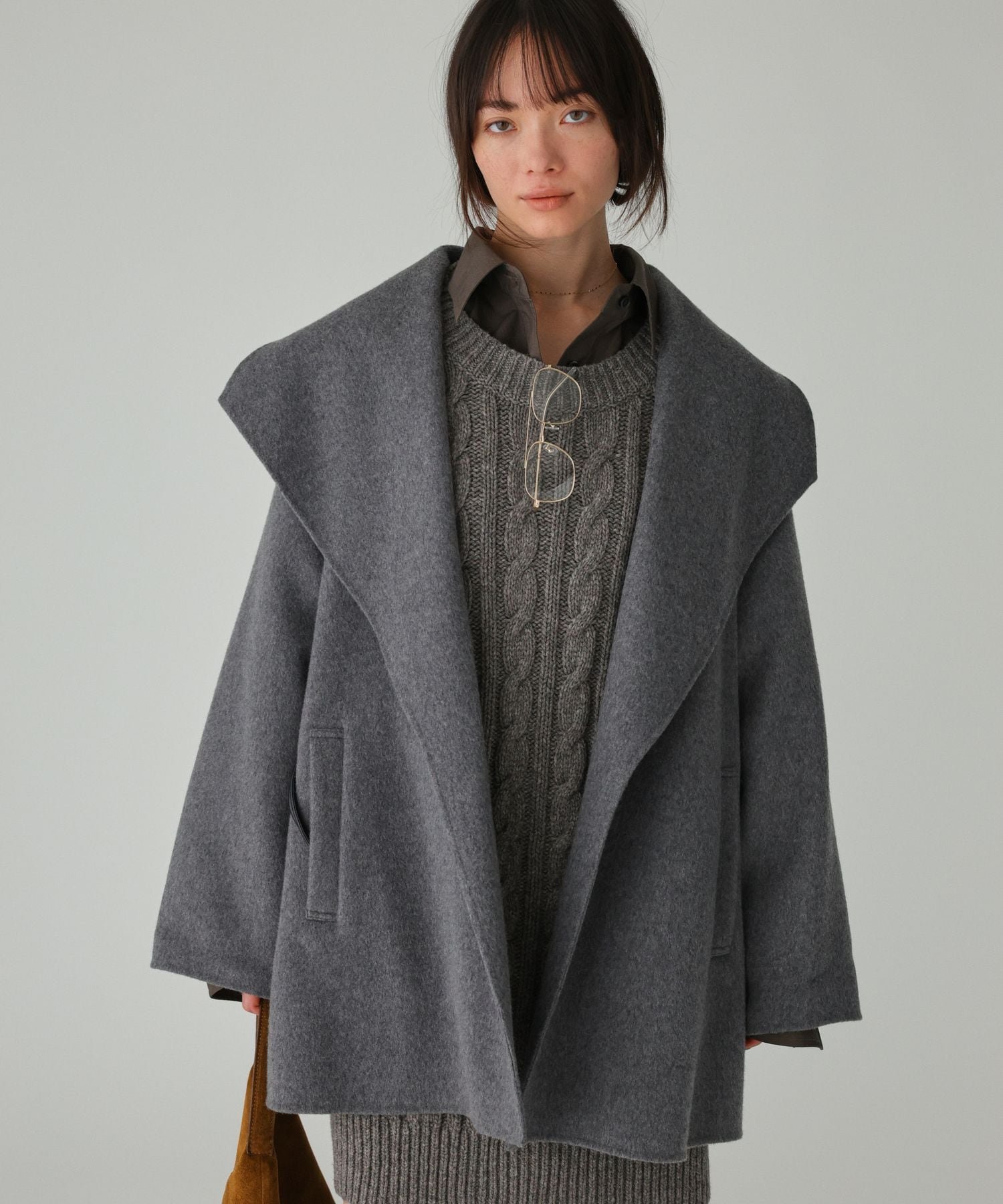 BABYLONE｜ベルト付きリバーショートコート | Rakuten Fashion(楽天