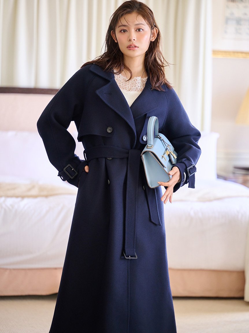 CELFORD｜ウール混ロングトレンチコート | Rakuten Fashion(楽天