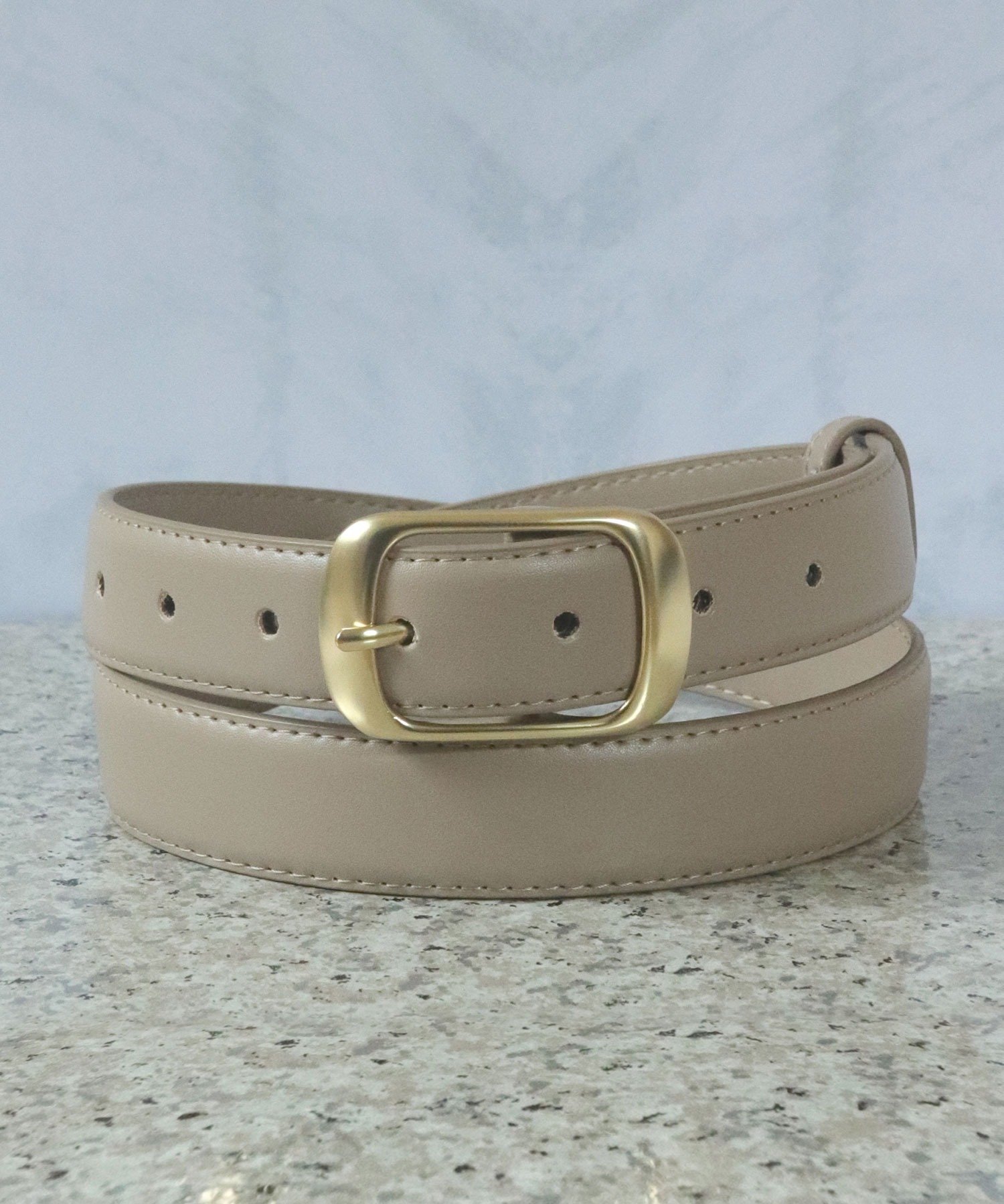 florist｜【牛革】ゴールドフレームバックル太幅レザーベルト