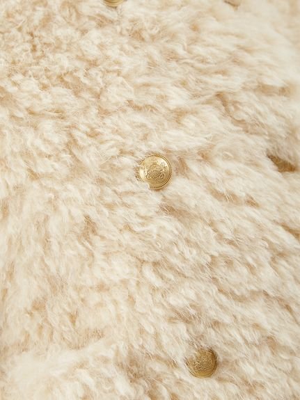 Mila Owen｜金釦フェイクファー短丈ジャケット | Rakuten Fashion(楽天