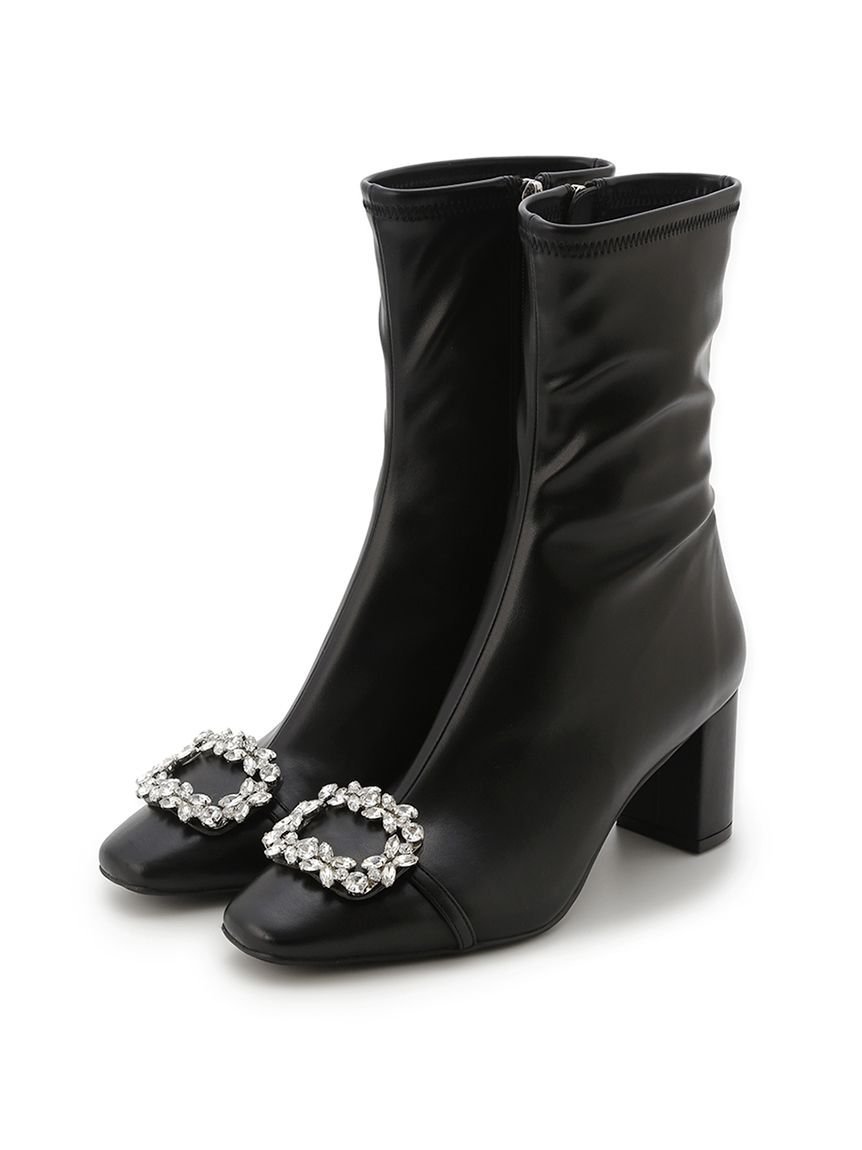 CELFORD｜ビジュー&リボンクリップ付きストレッチブーツ | Rakuten