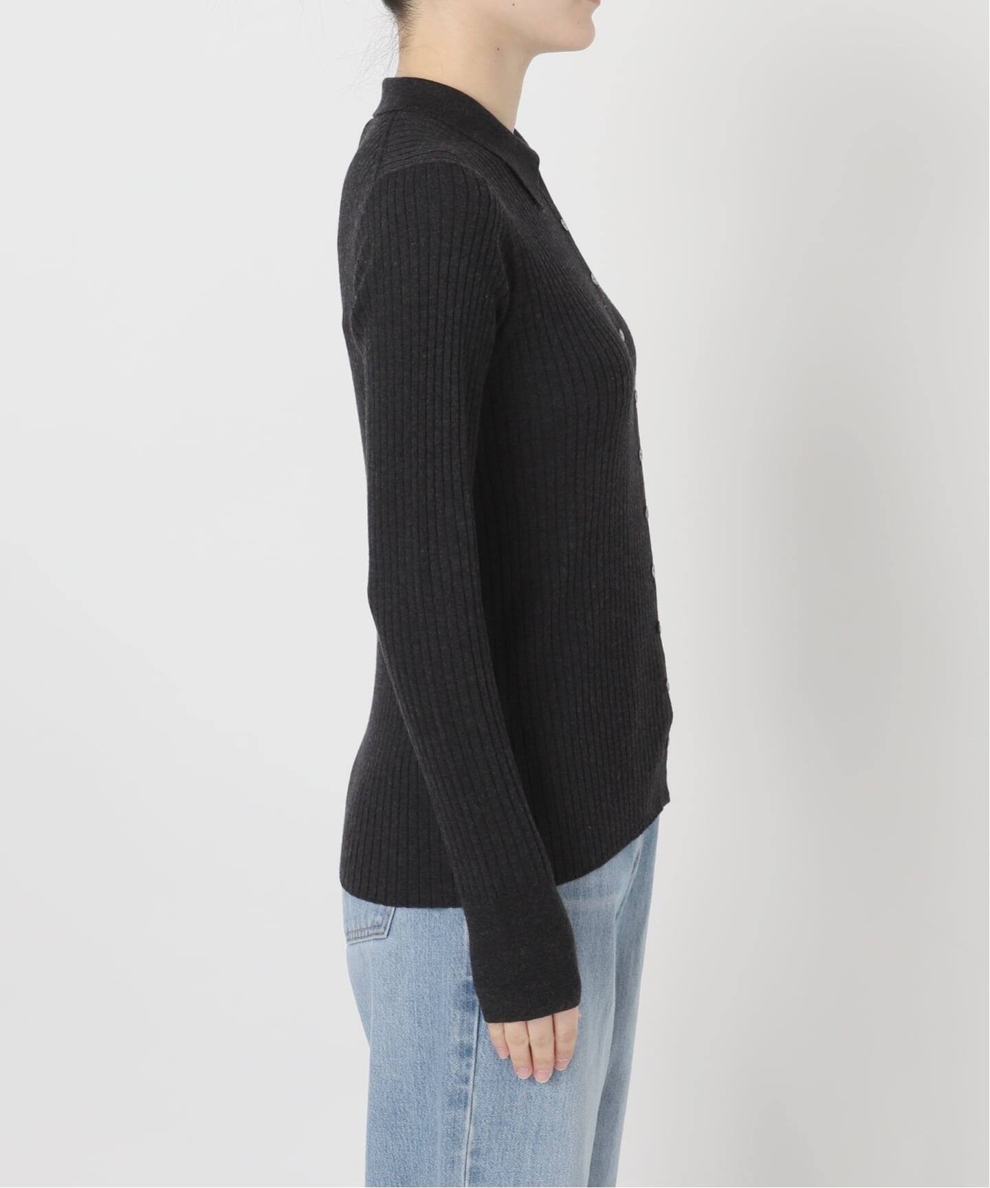 IENA｜EXメリノリブ ポロ襟カーディガン | Rakuten Fashion(楽天