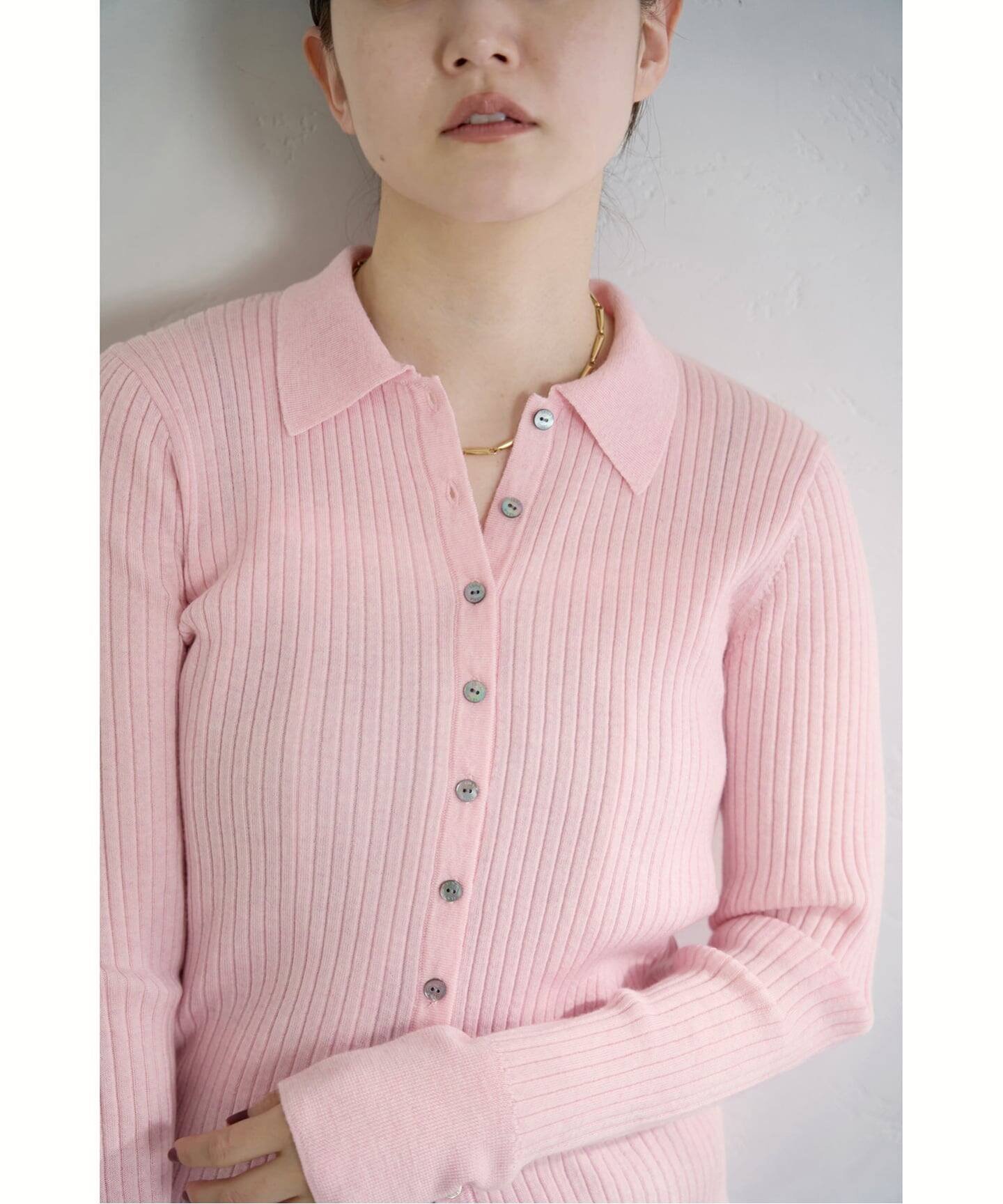 IENA｜EXメリノリブ ポロ襟カーディガン | Rakuten Fashion(楽天