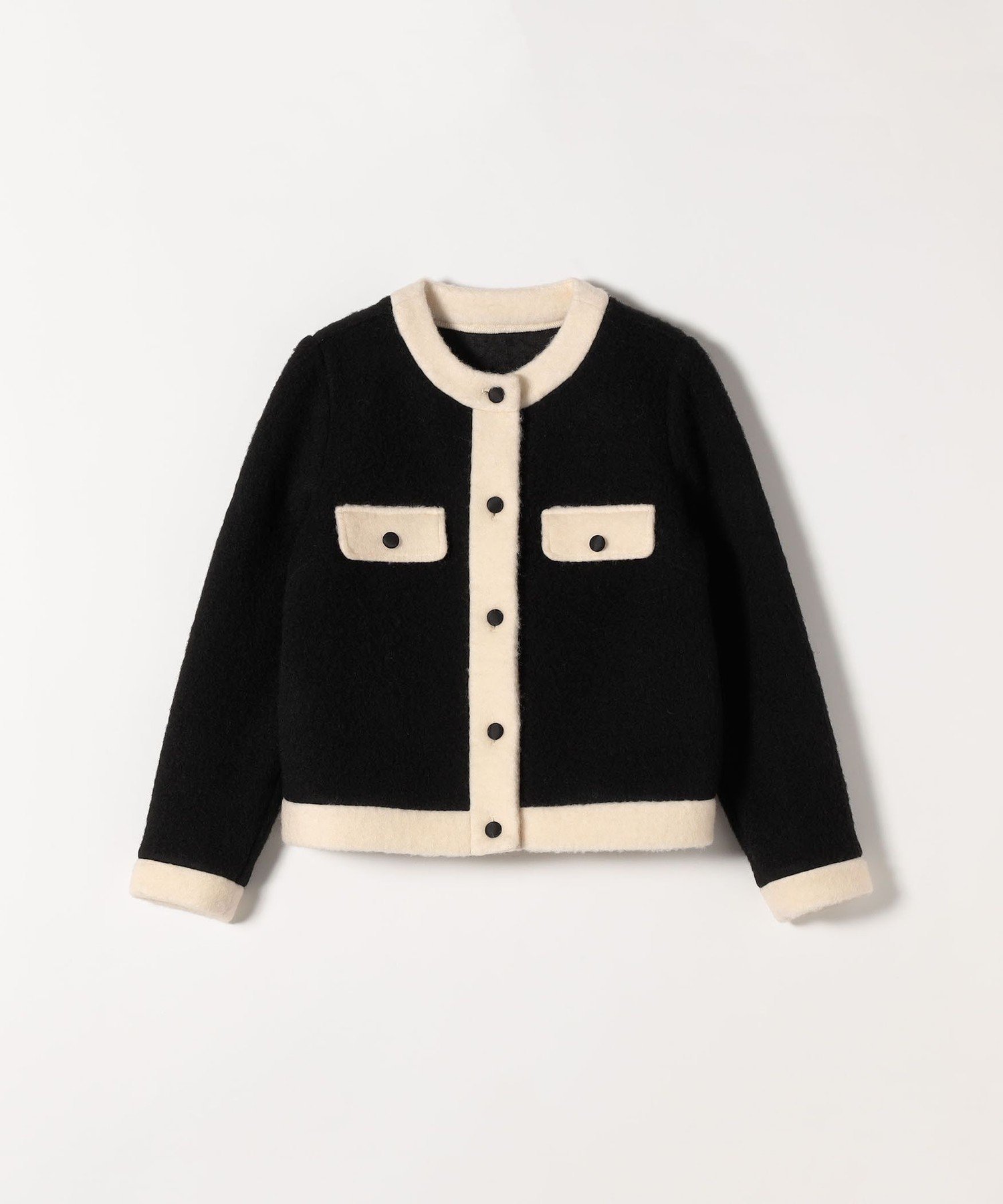 SHIPS｜SHIPS any: バイカラー クルーネック カーディガン ジャケット